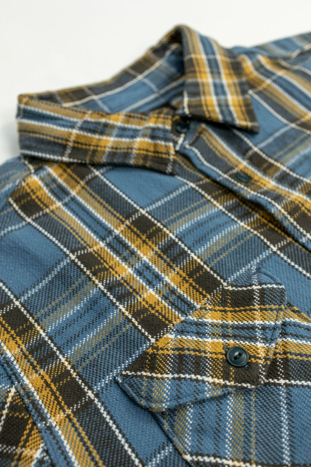 UES 502352 Heavy Flannel Shirt - Blue