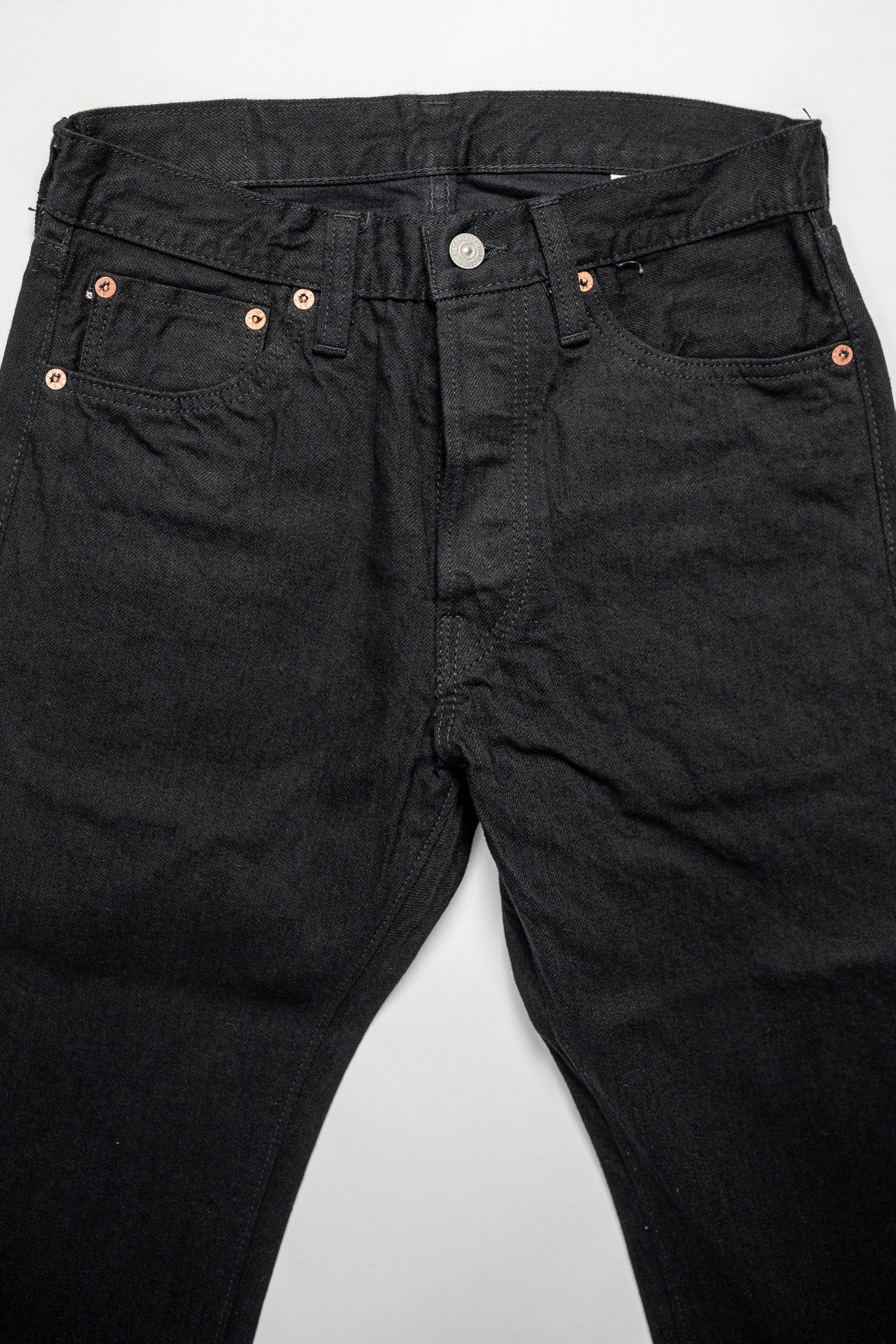 Sugar Cane Black Denim Type-III Slim Tapered - One Wash 13 oz. Japanese Selvedge Denim