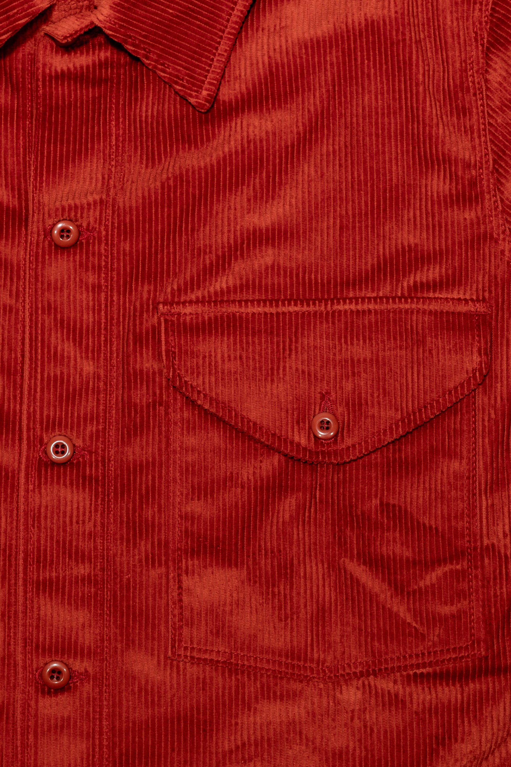 Dehen 1920 Skyline Overshirt - Rust Corduroy