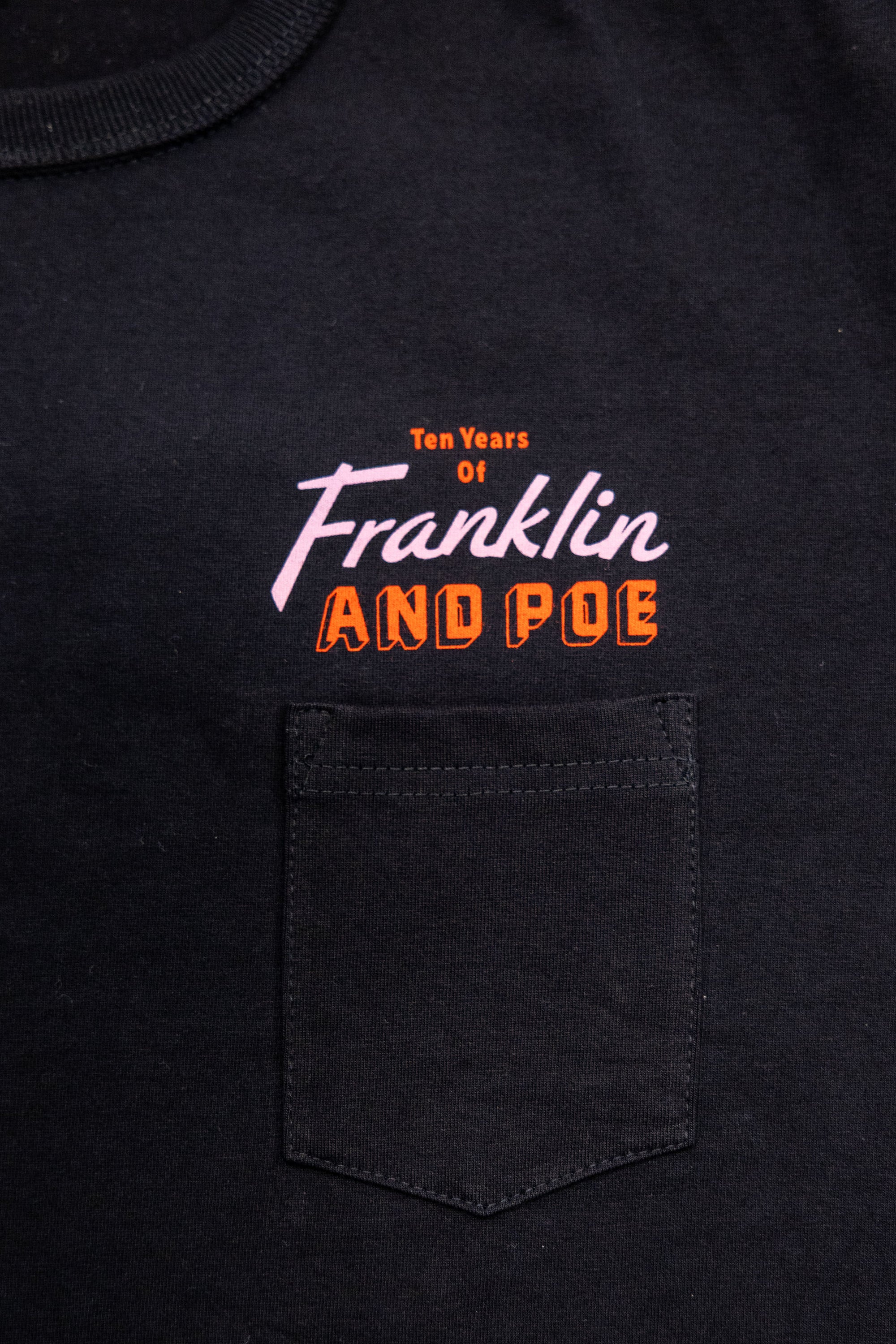3sixteen x Franklin & Poe 10th Anniversary T-Shirt - Black