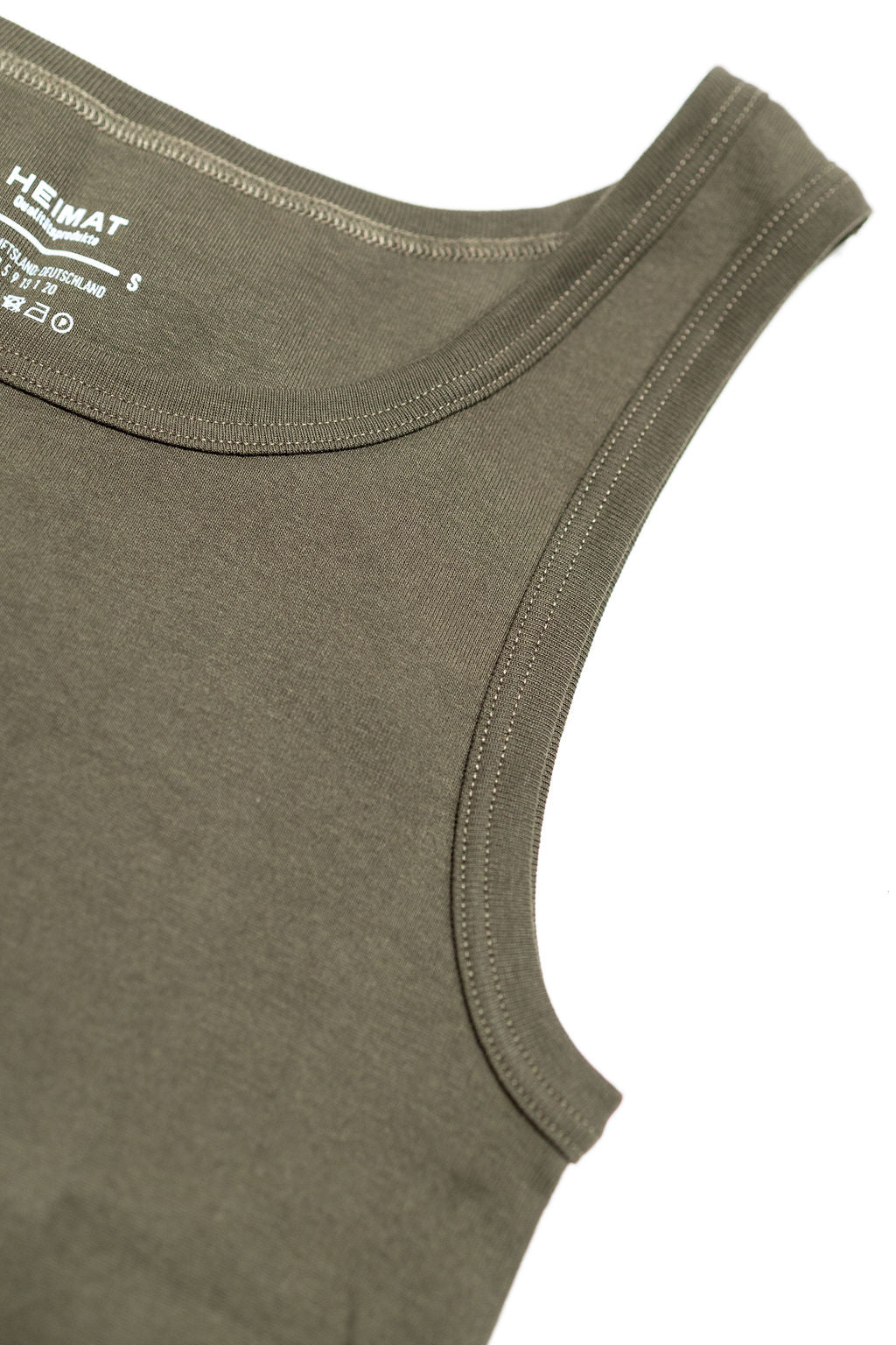 Heimat Textil Fine Rib Tank Top - Military Green