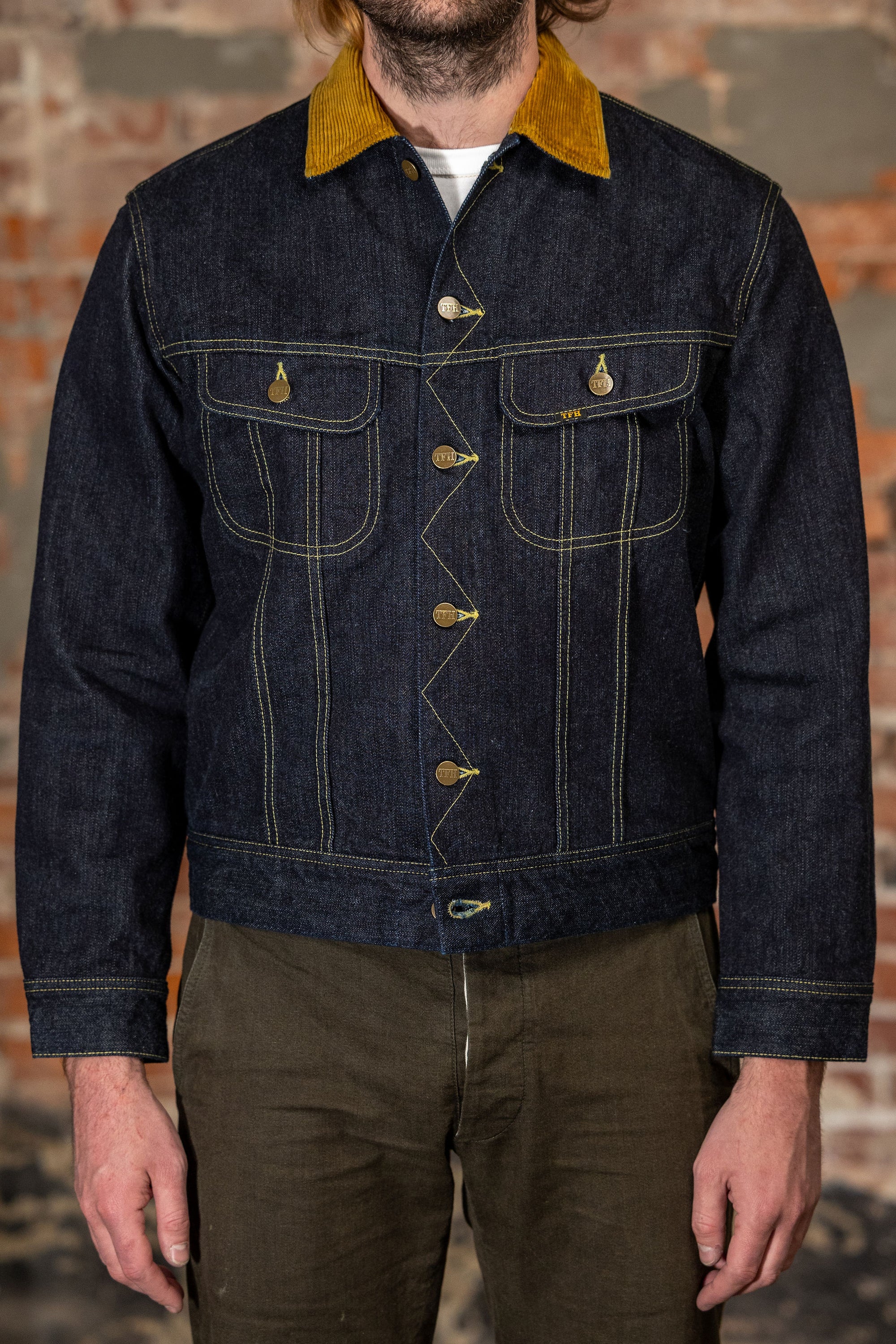 The Flat Head FN-OJ-D102J 14.5oz Blanket Lined Denim Jacket