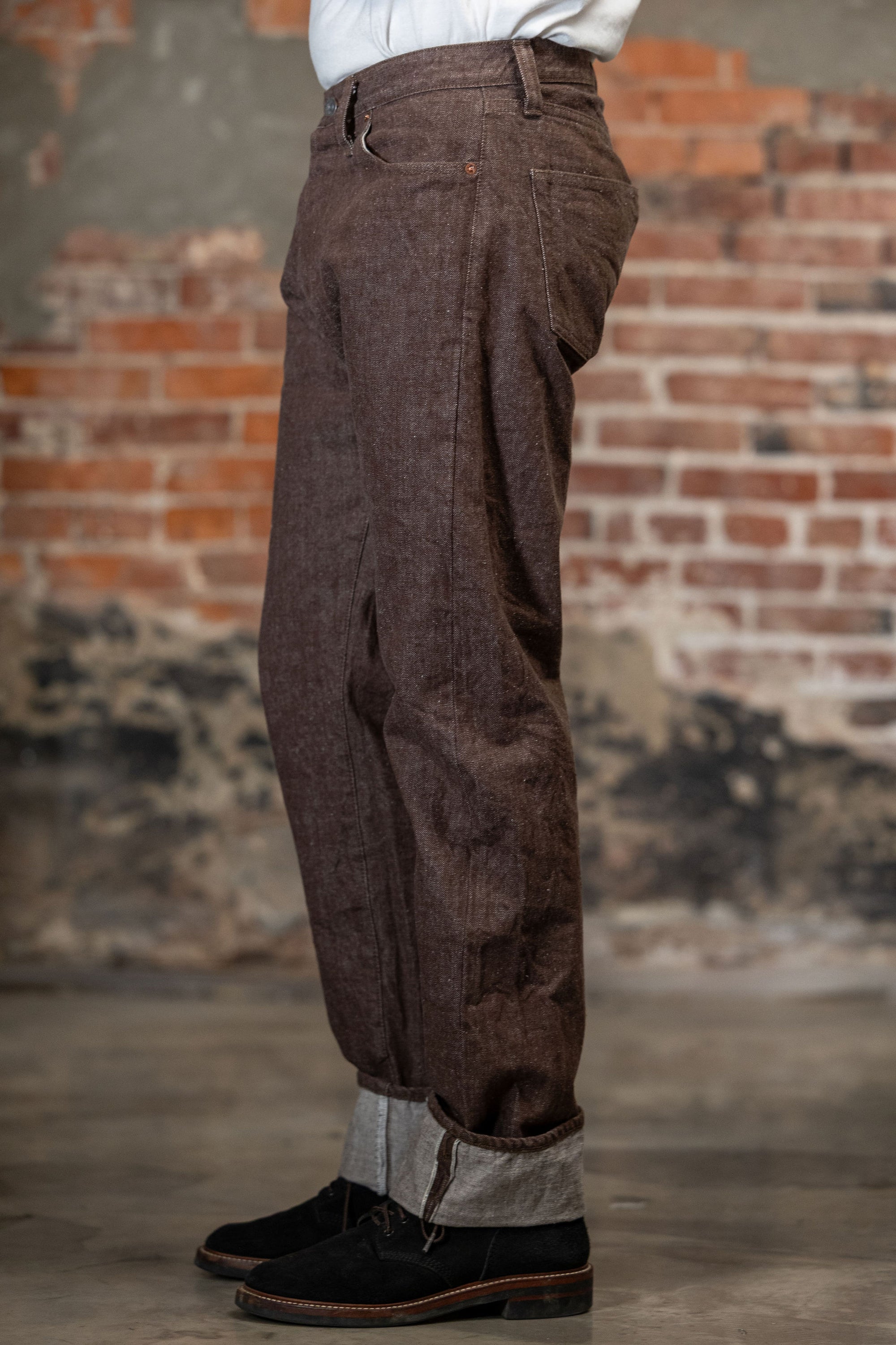 Samurai S0150BRX Regular Straight - 15oz Kanoko Brown Denim