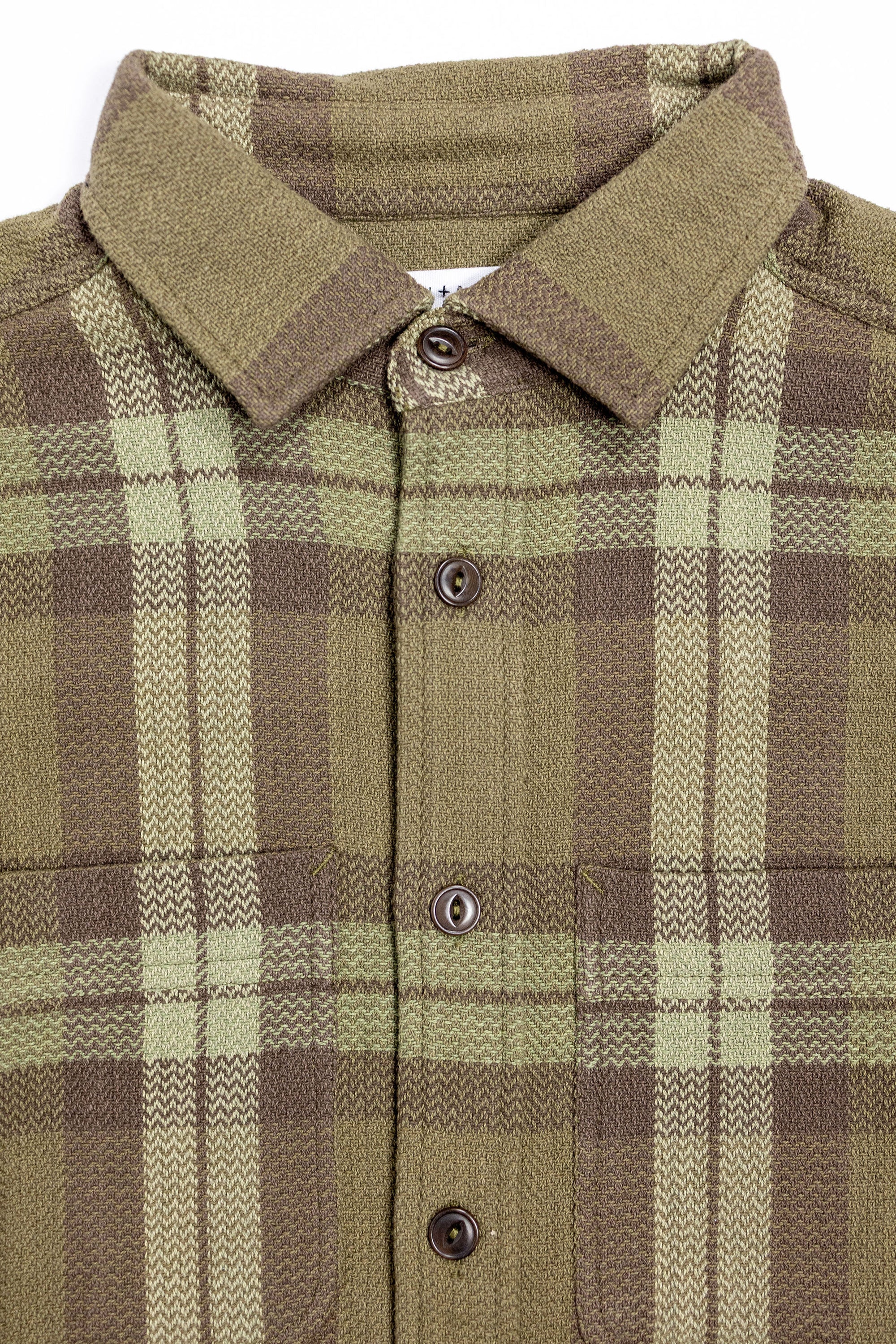 Indi + Ash Ames Workshirt - Forest Shadow Handwoven Plaid