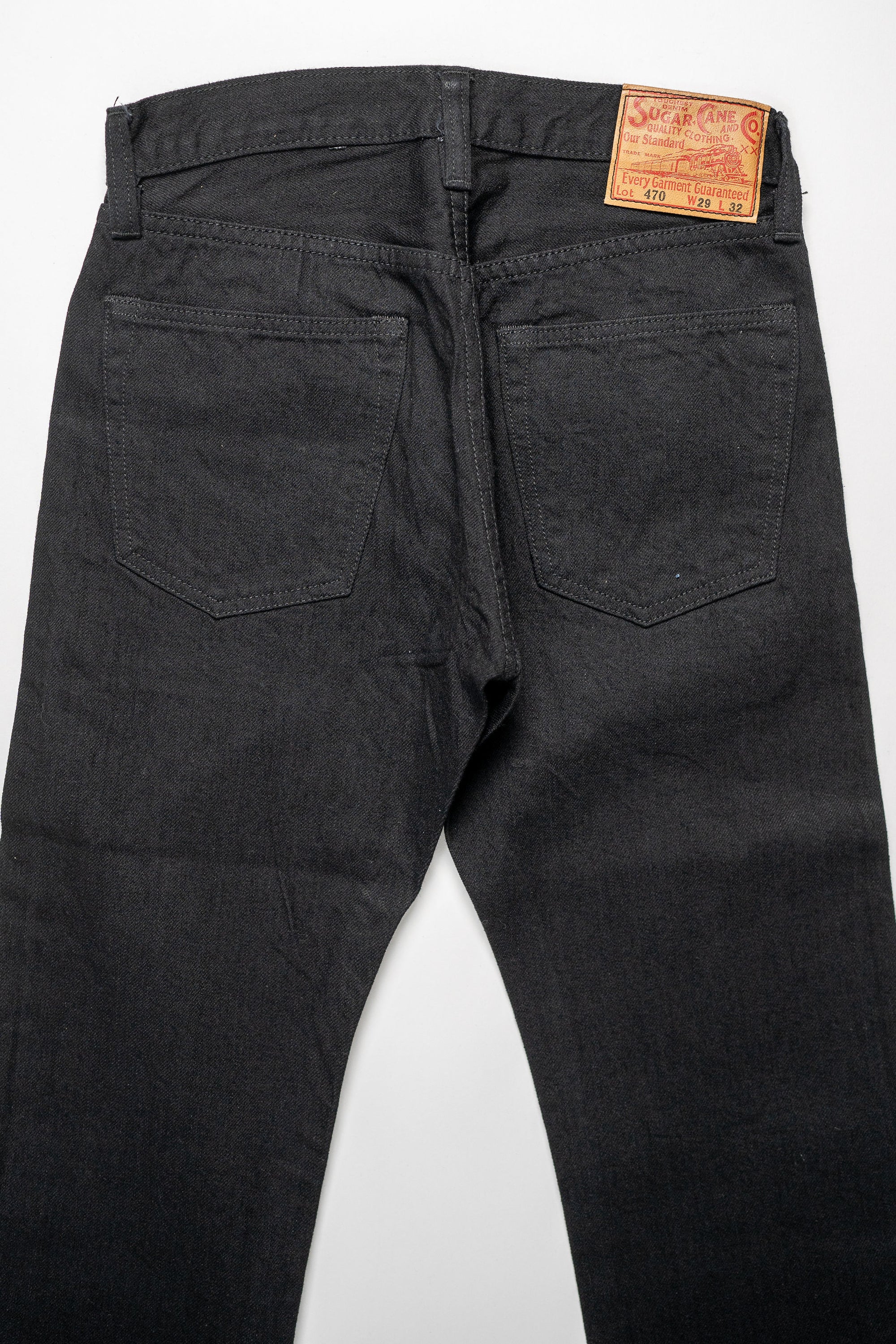 Sugar Cane Black Denim Type-III Slim Tapered - One Wash 13 oz. Japanese Selvedge Denim