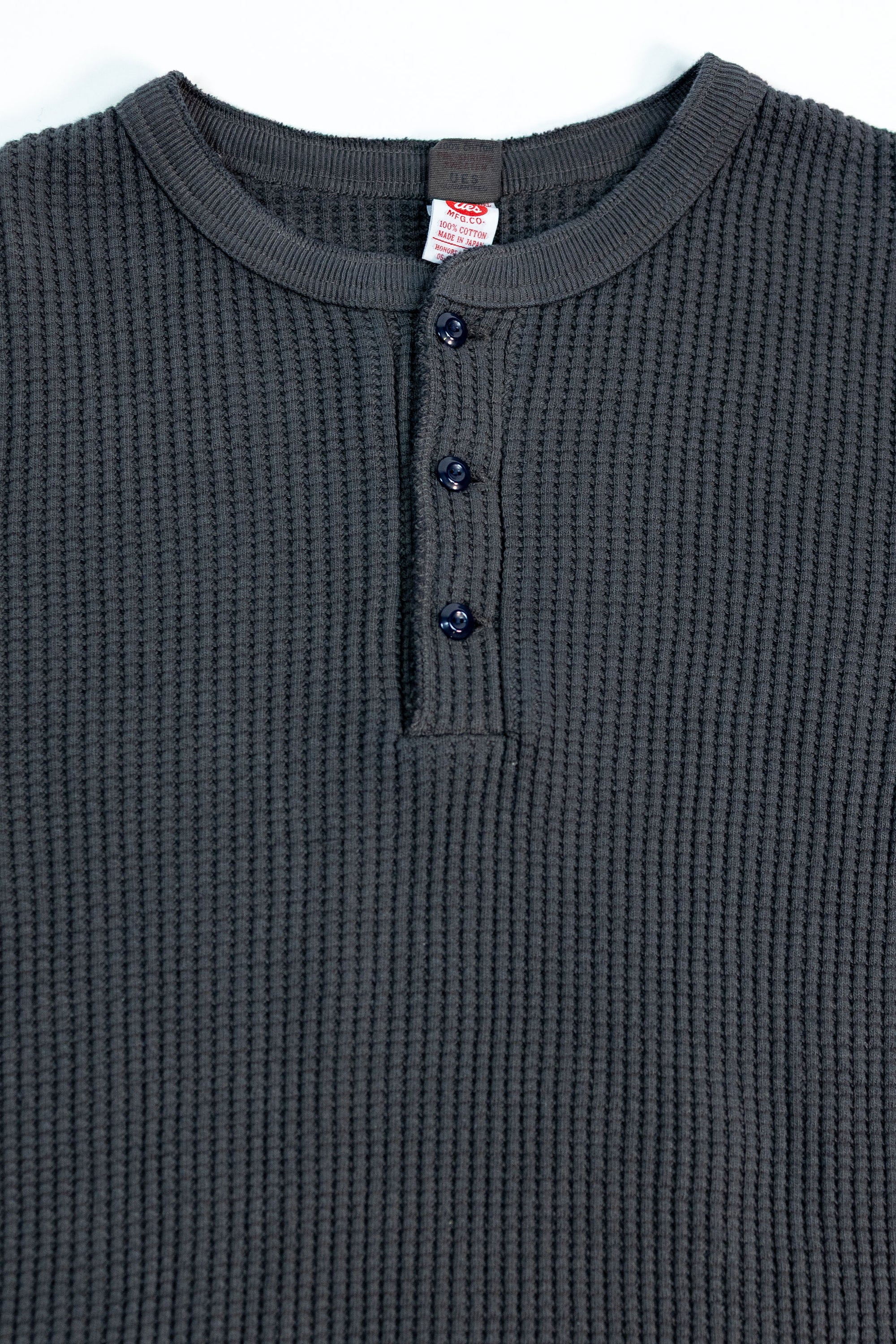 UES Big Waffle Henley - Steel Gray