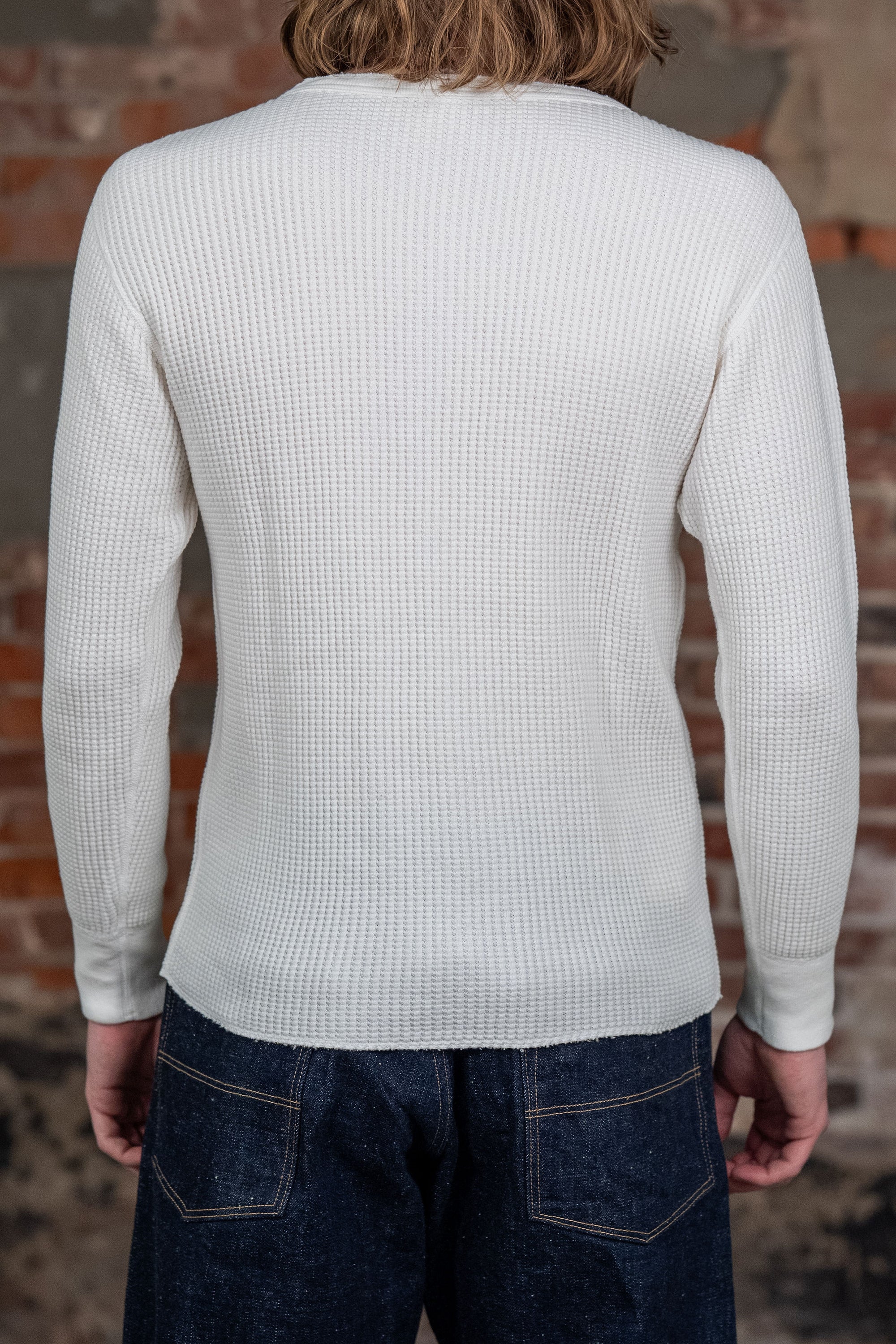 UES Big Waffle Henley - Off-White