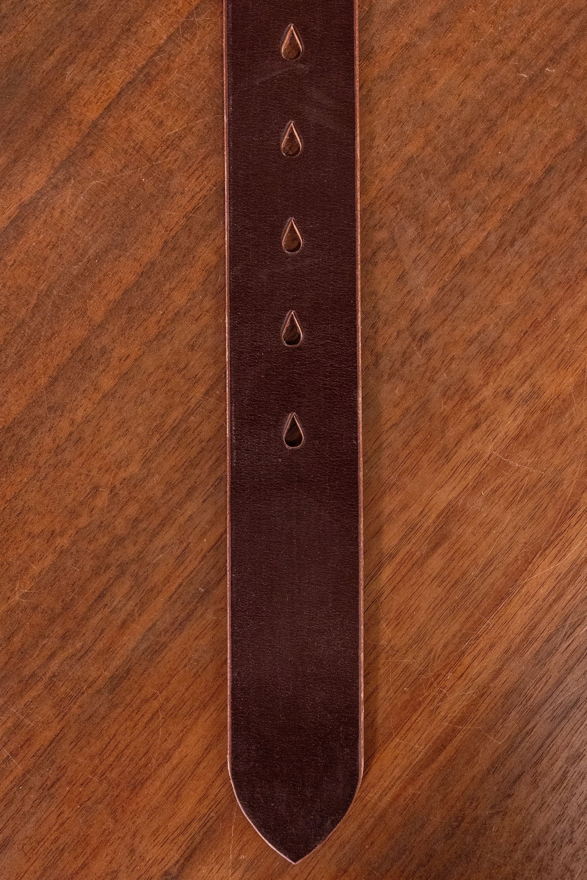 Hollows Leather Trail Belt - Black Cherry Bridle Brass Buckle