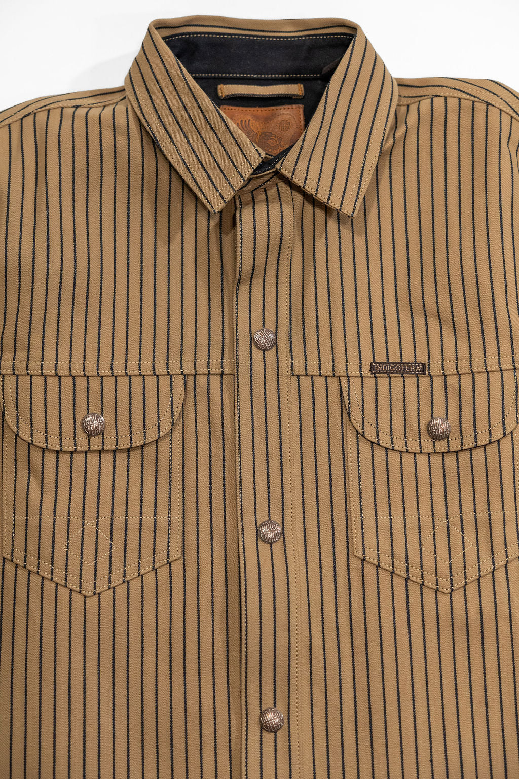 Indigofera Copeland - Beige/Indigo Root Stripe