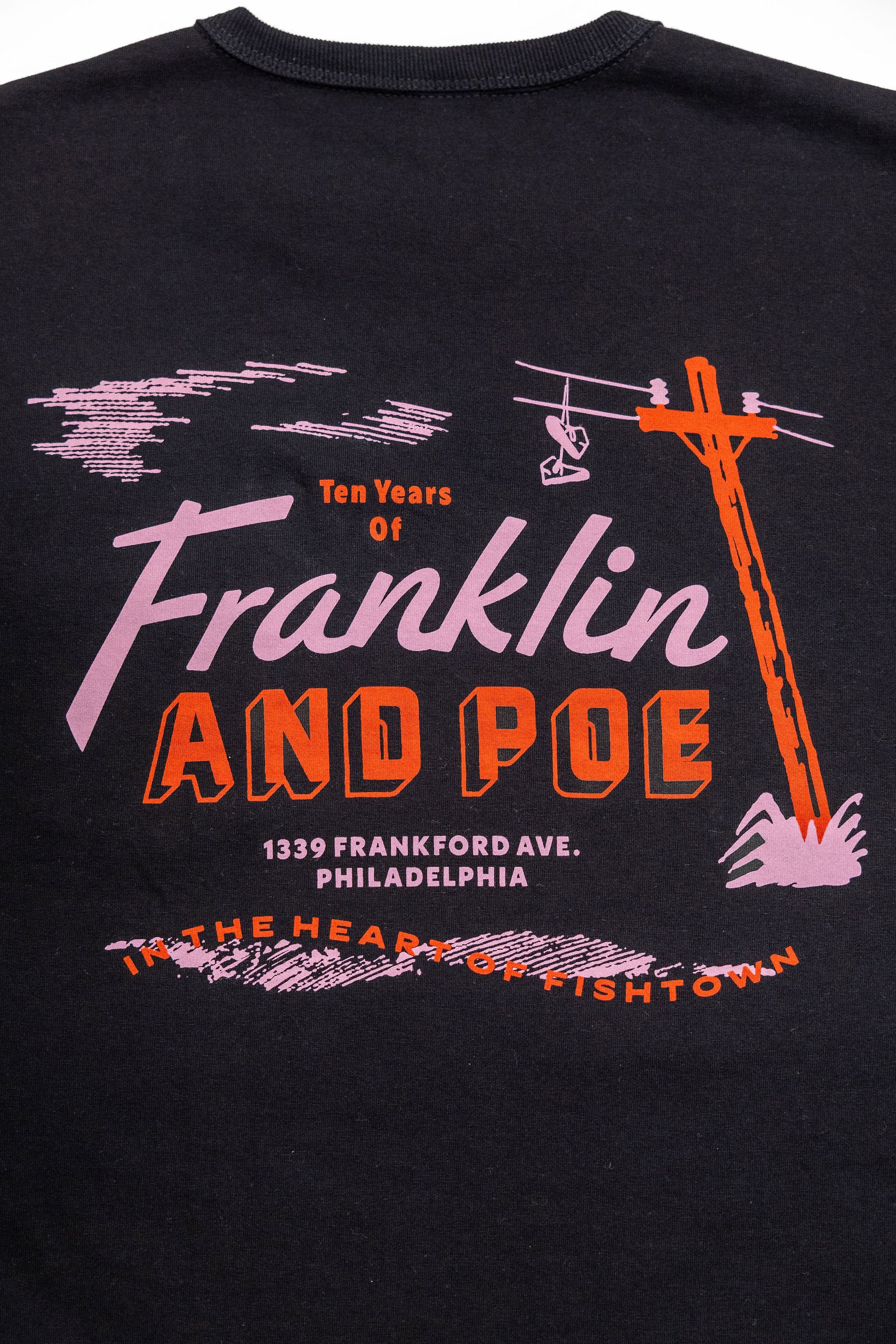 3sixteen x Franklin & Poe 10th Anniversary T-Shirt - Black