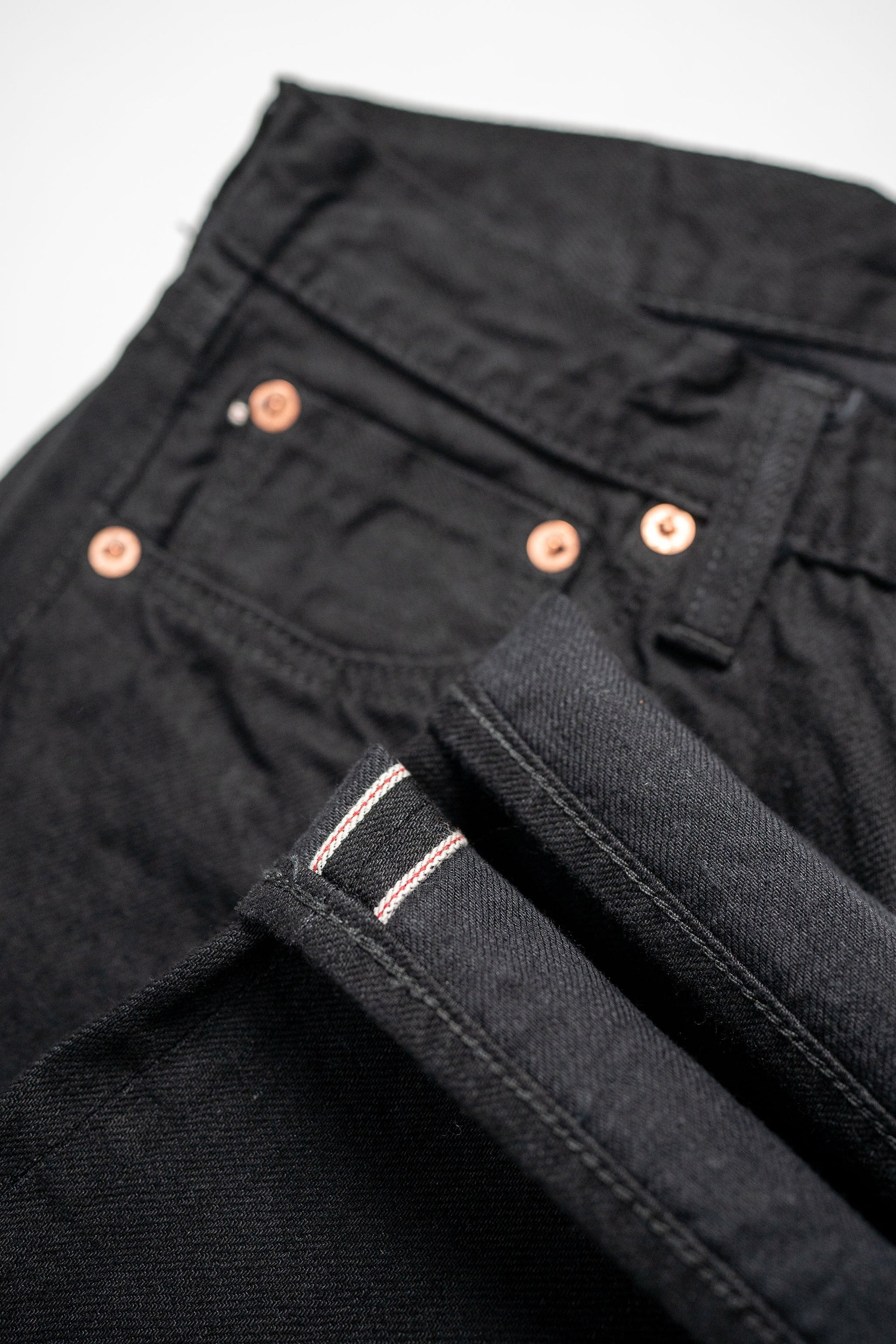 Sugar Cane Black Denim Type-III Slim Tapered - One Wash 13 oz. Japanese Selvedge Denim