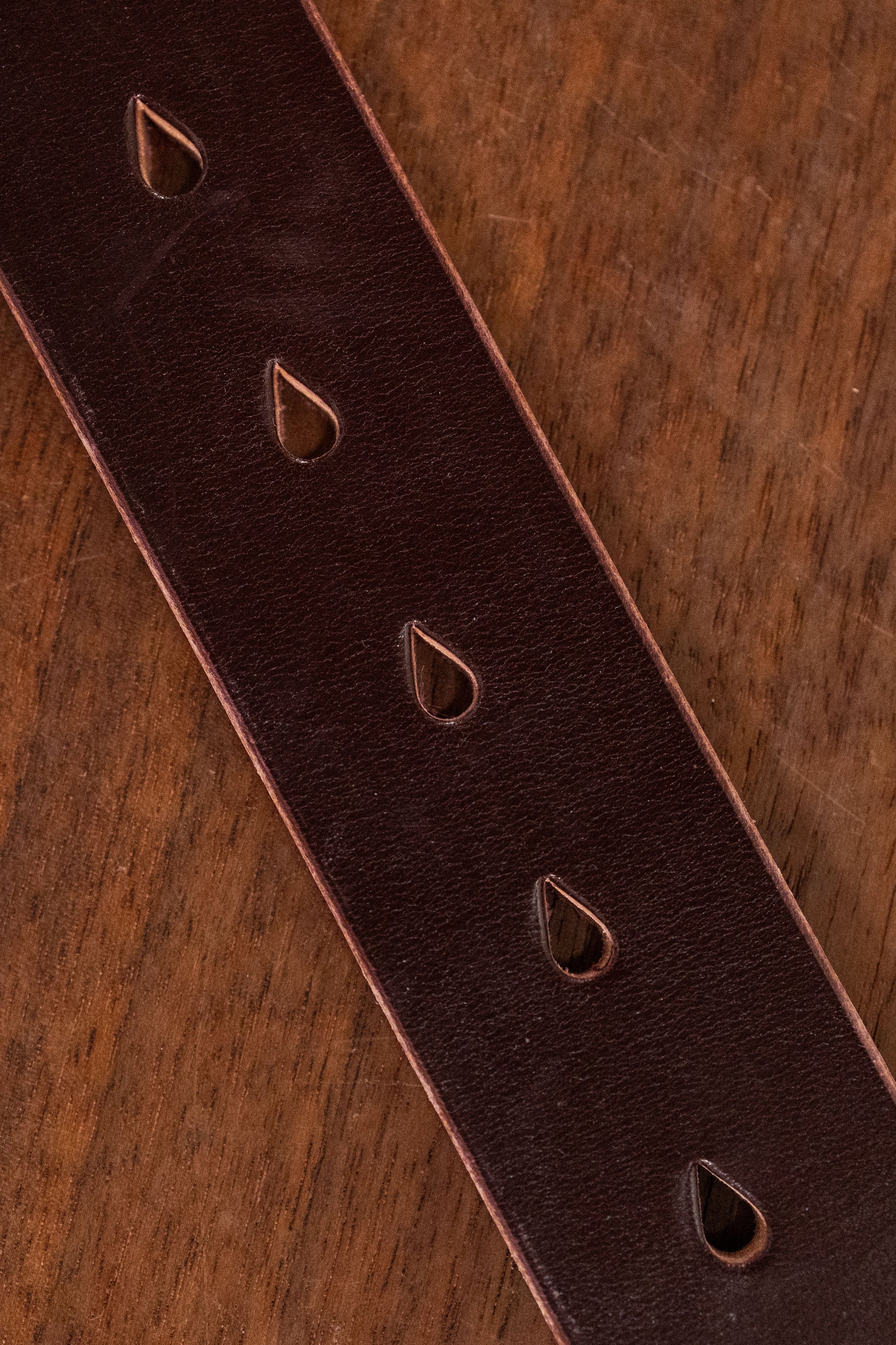 Hollows Leather Trail Belt - Black Cherry Bridle Brass Buckle