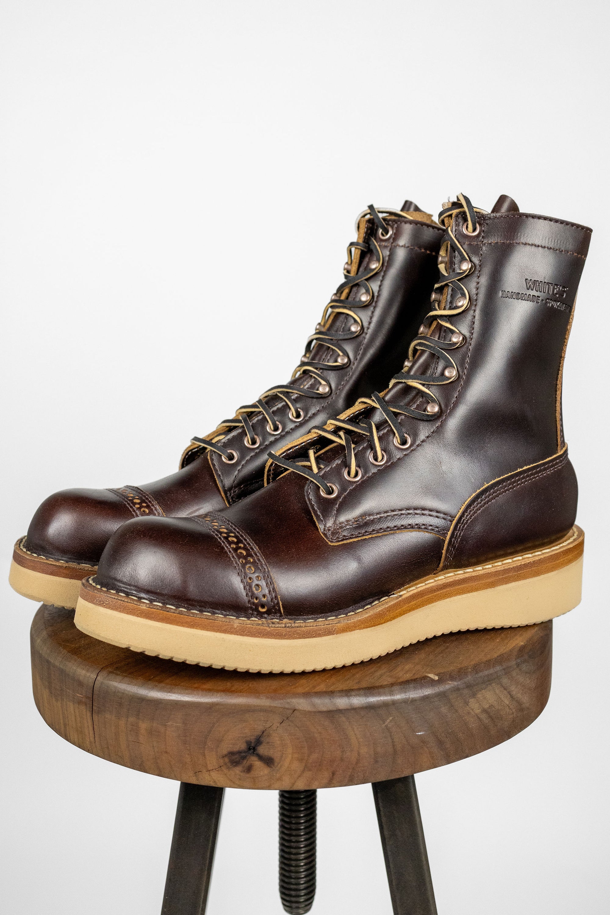White's Boots x Franklin & Poe Broad Street Bully Boot - 8" Brown Double Shot