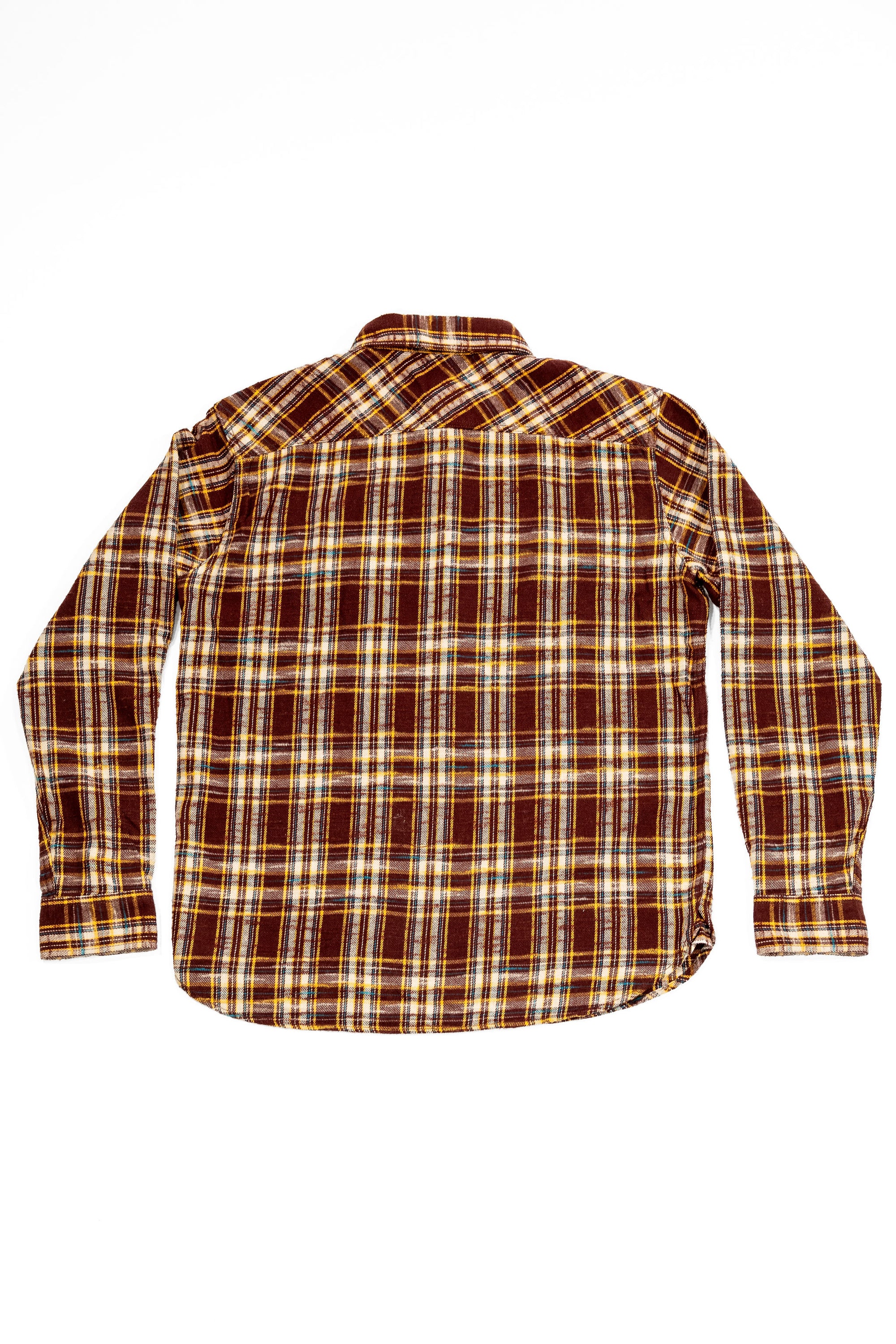 UES 502655 Slubby Flannel Shirt - Brown