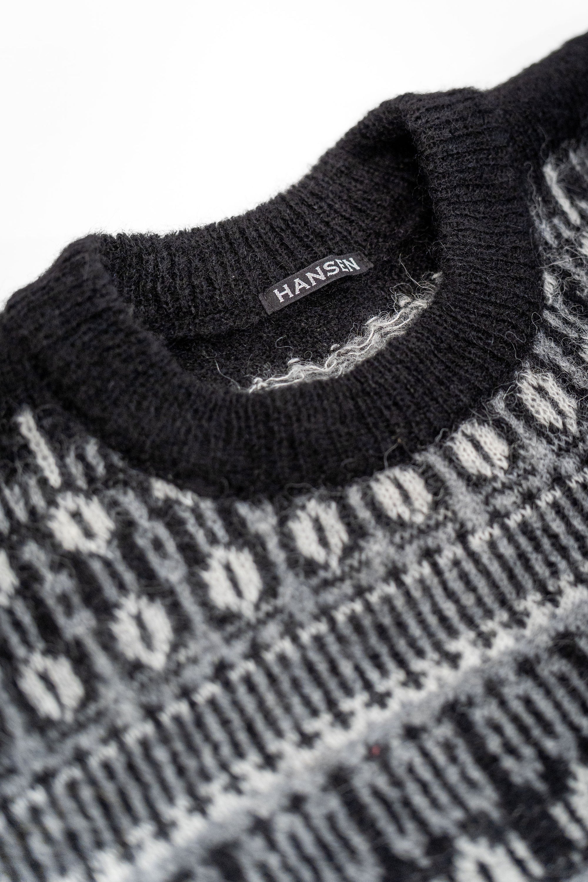 Hansen Garments Eske Jacquard Design Sweater - Nordic Black