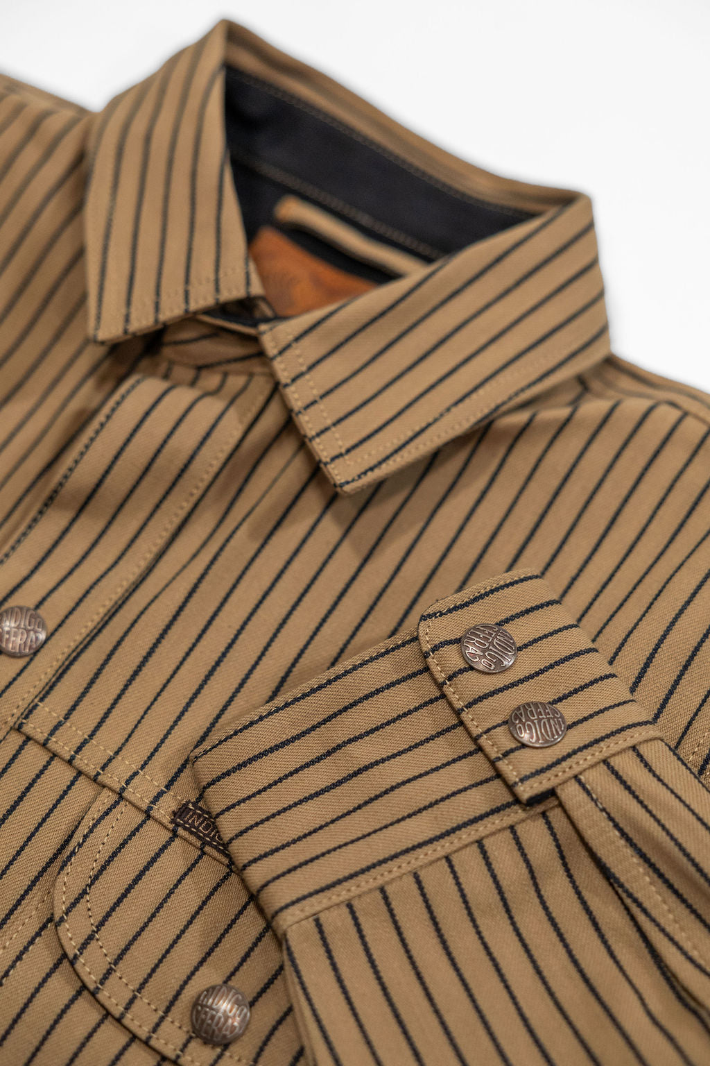 Indigofera Copeland - Beige/Indigo Root Stripe