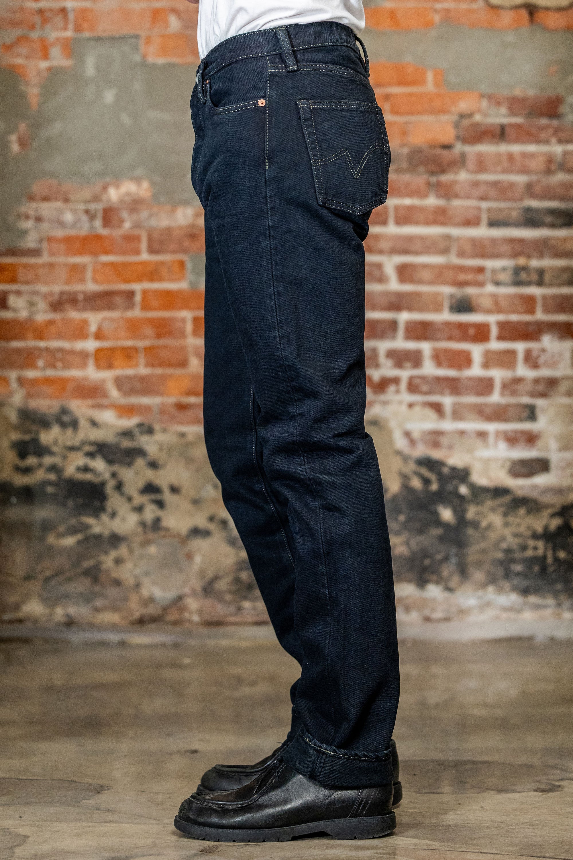 Iron Heart IH-888S-21od 21oz Selvedge Denim Medium/High Rise Tapered Cut Jeans - Indigo Overdyed Black