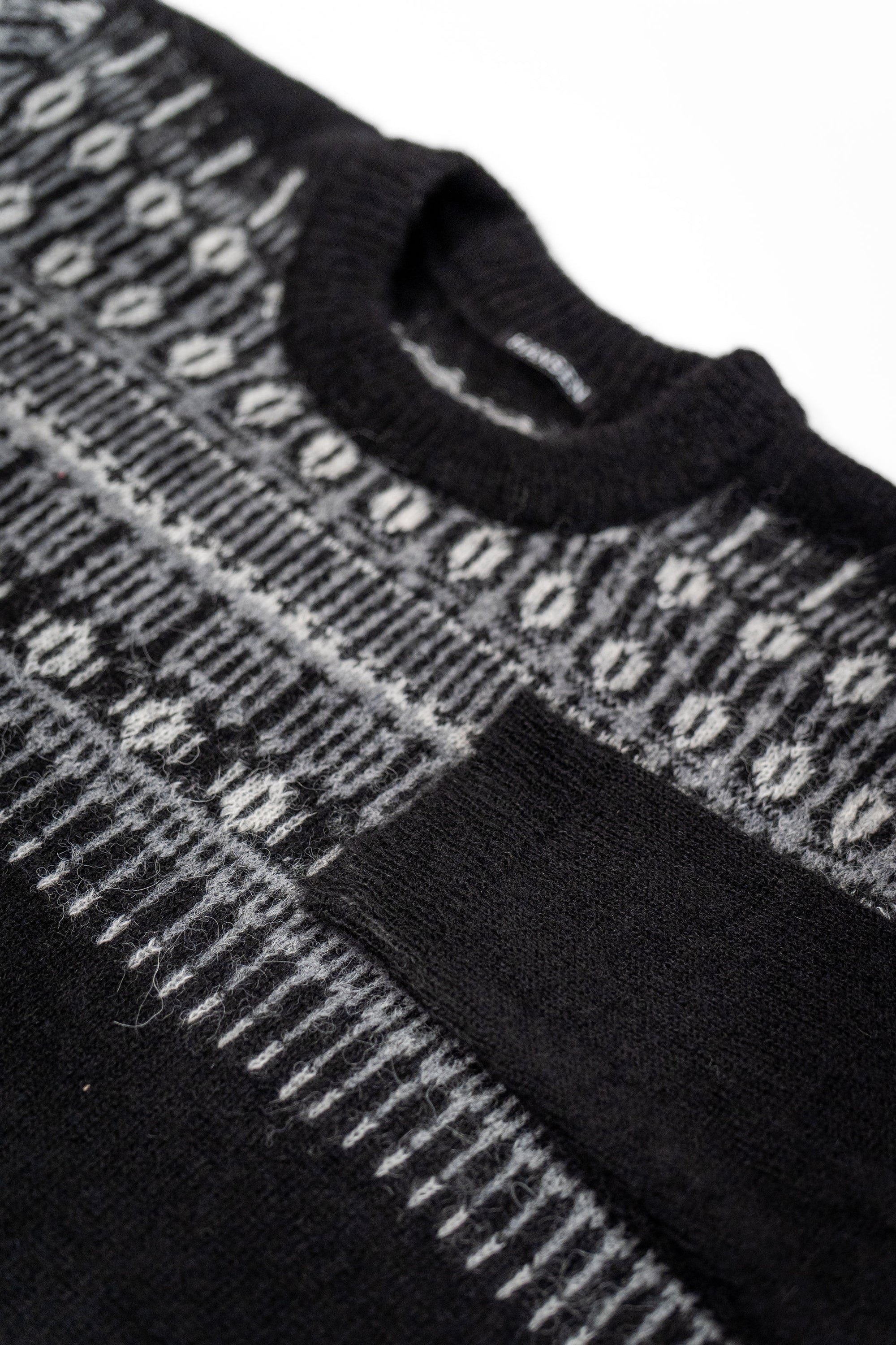 Hansen Garments Eske Jacquard Design Sweater - Nordic Black