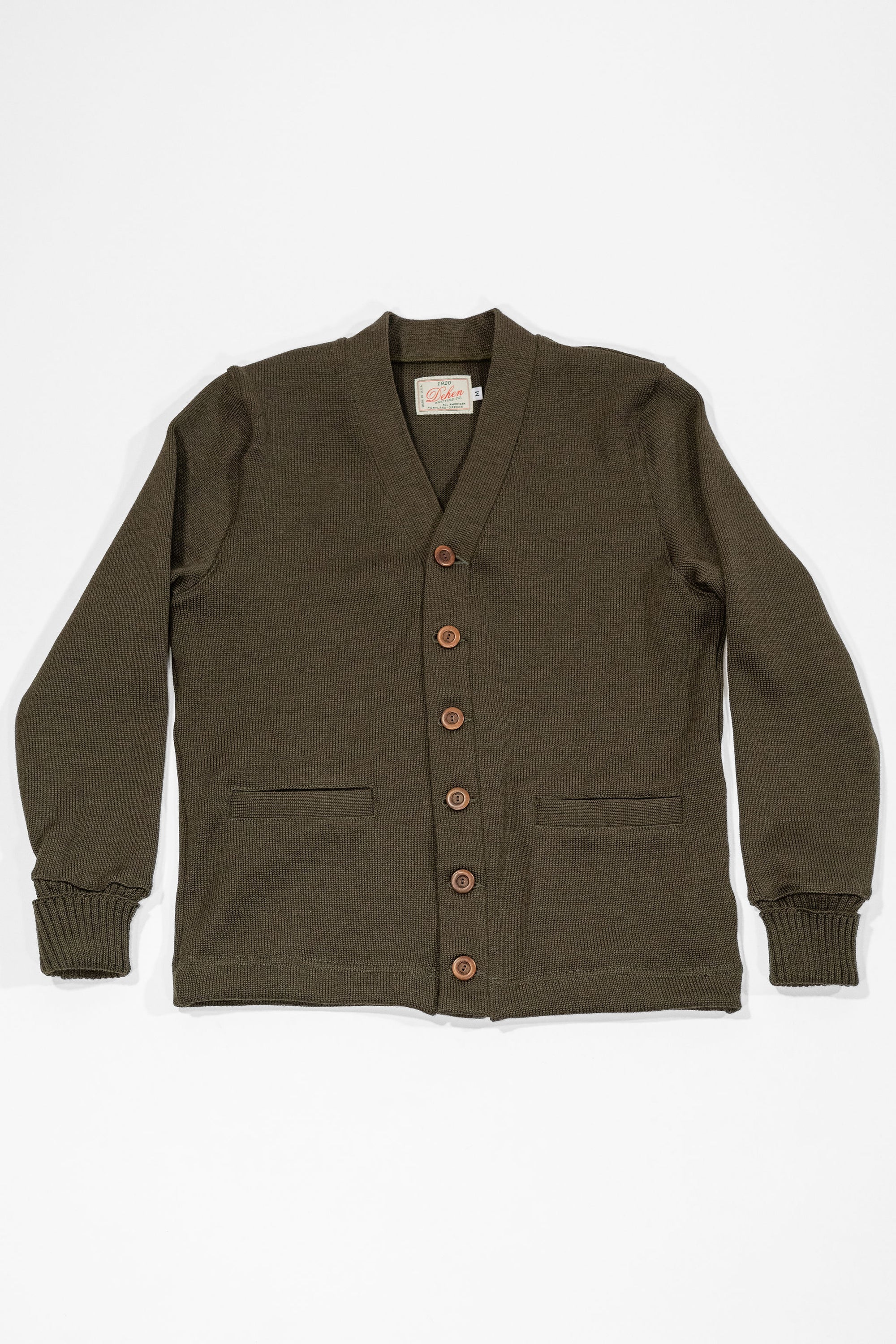 Dehen 1920 Classic Cardigan - Loden