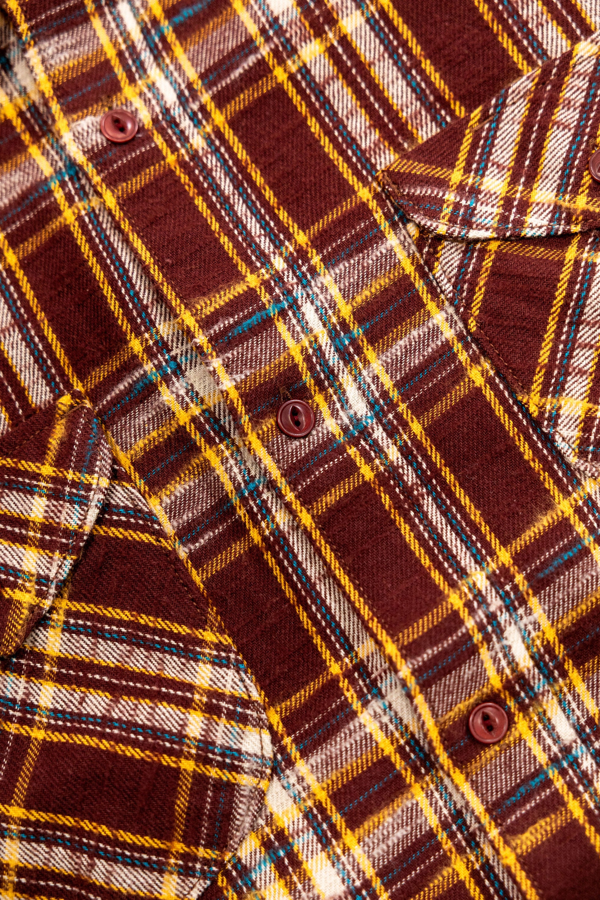 UES 502655 Slubby Flannel Shirt - Brown