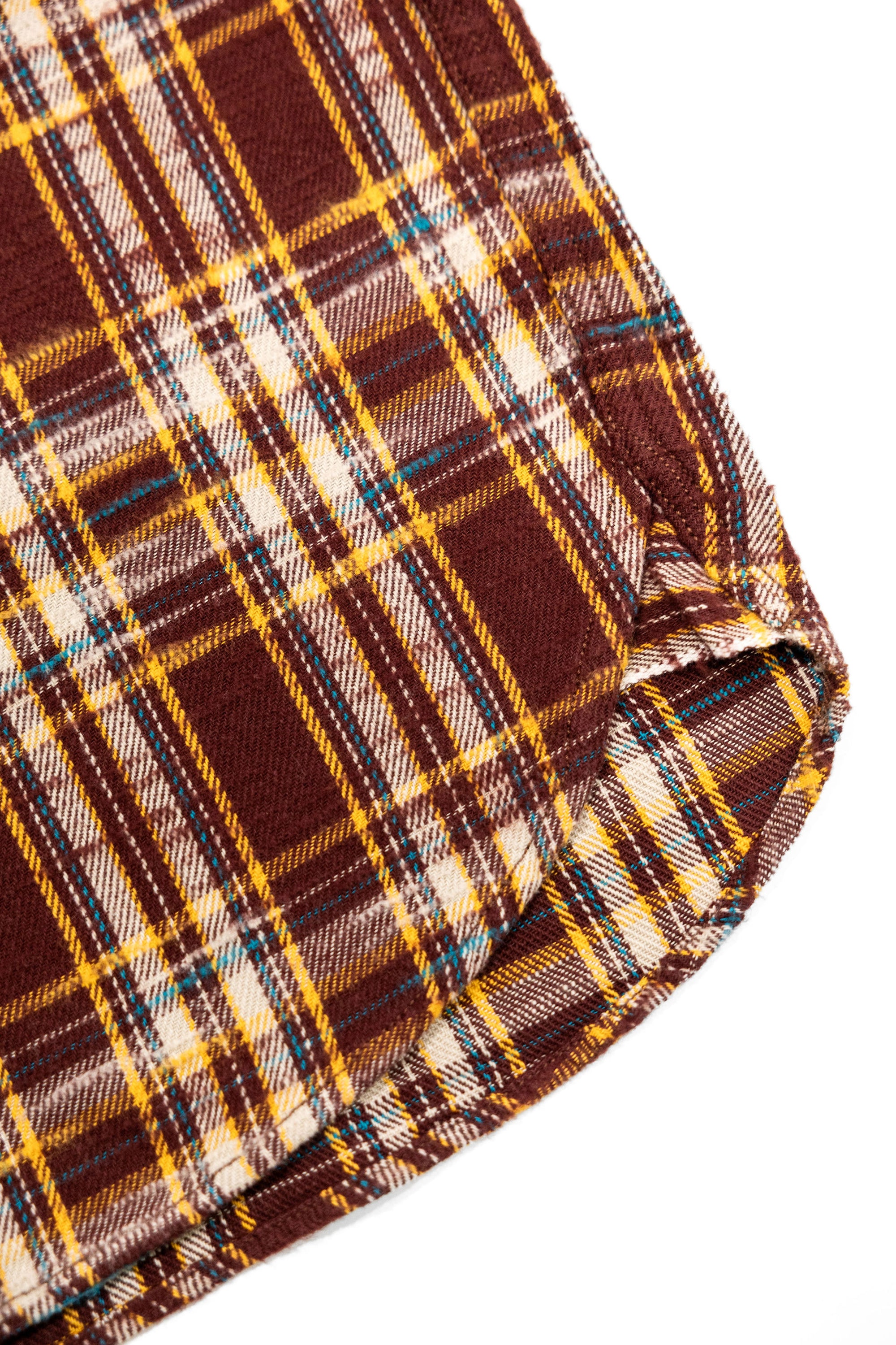 UES 502655 Slubby Flannel Shirt - Brown