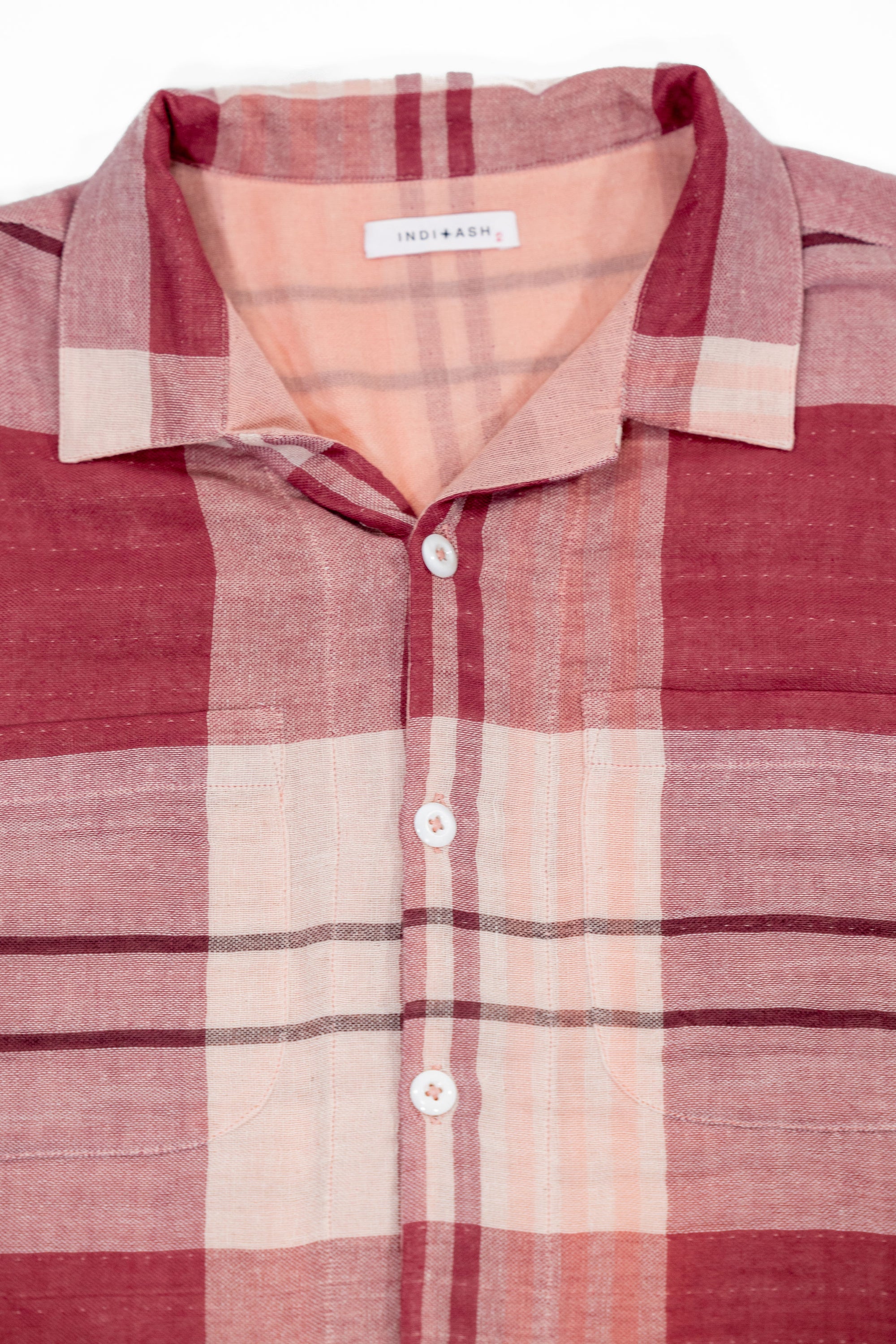 Indi + Ash Reversible Lake Camp Shirt JAC - Handwoven Double Gauze Plaid