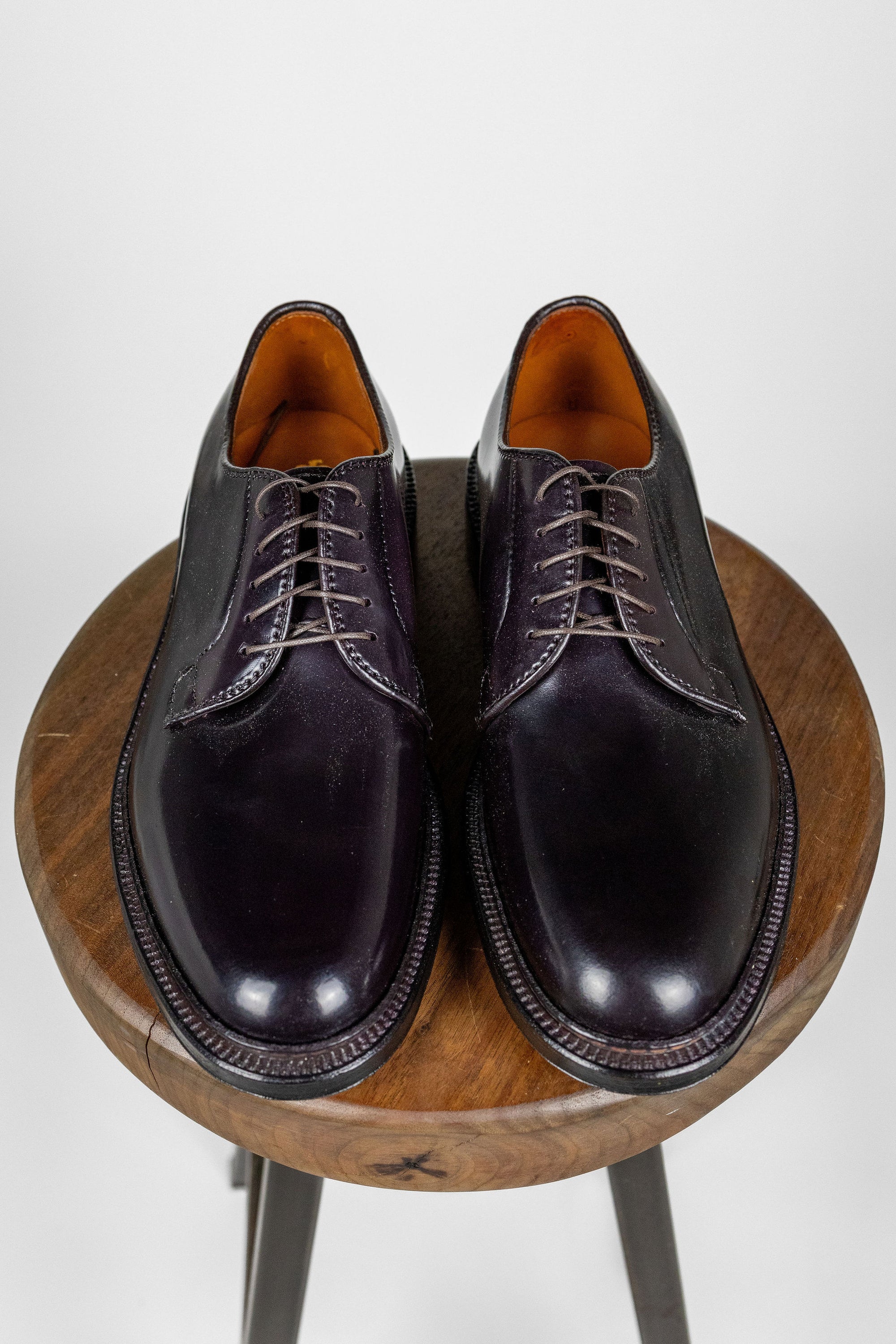 Alden 990 Plain Toe Blucher - Color 8 Shell Cordovan - Franklin & Poe Alden 990 Plain Toe Blucher - Color 8 Shell Cordovan - Franklin & Poe