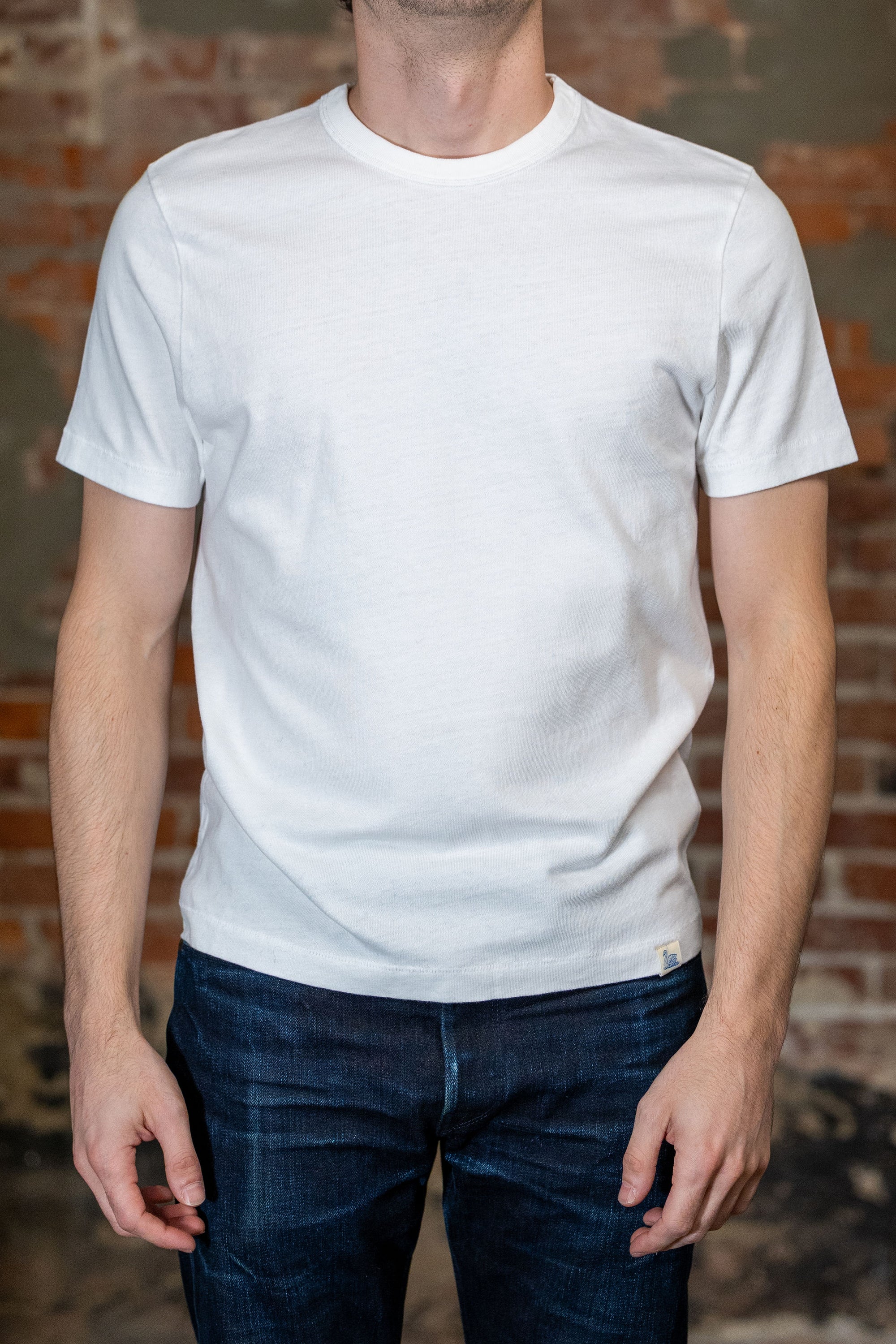 Merz b. Schwanen TEE03 Authentic Jersey Cotton T-Shirt - Crisp White