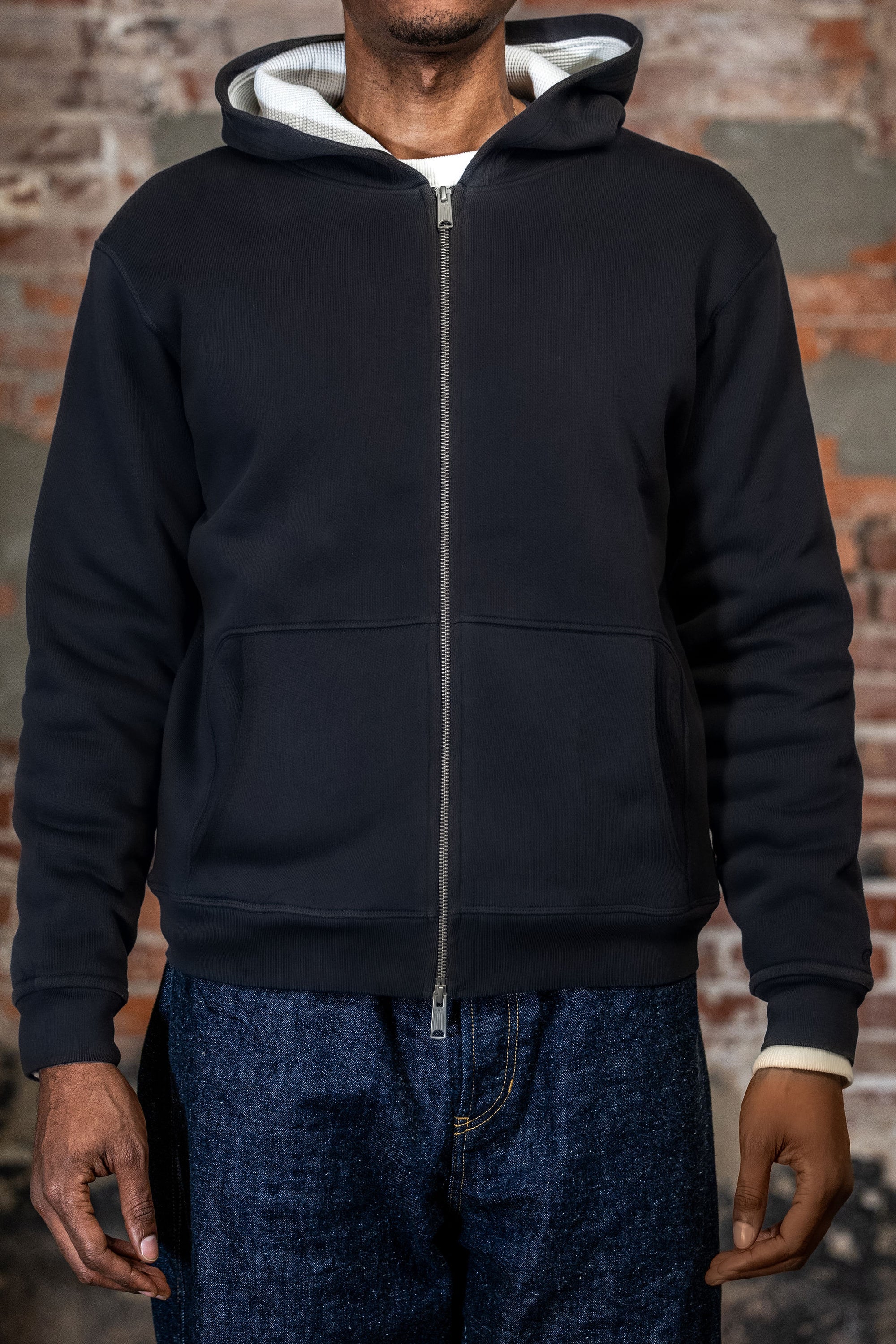 Knickerbocker Metro Waffle Hoodie - Navy