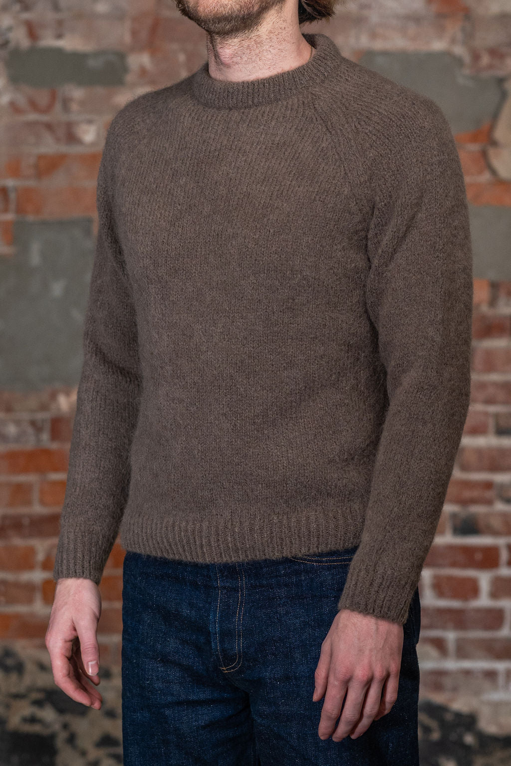 Knickerbocker Fuzz Alpaca Sweater - Earth