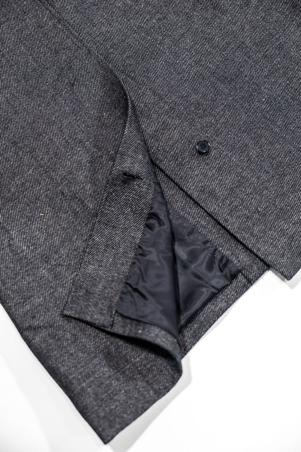 Knickerbocker Hudson Shetland Overcoat - Black Pepper Wool & Linen