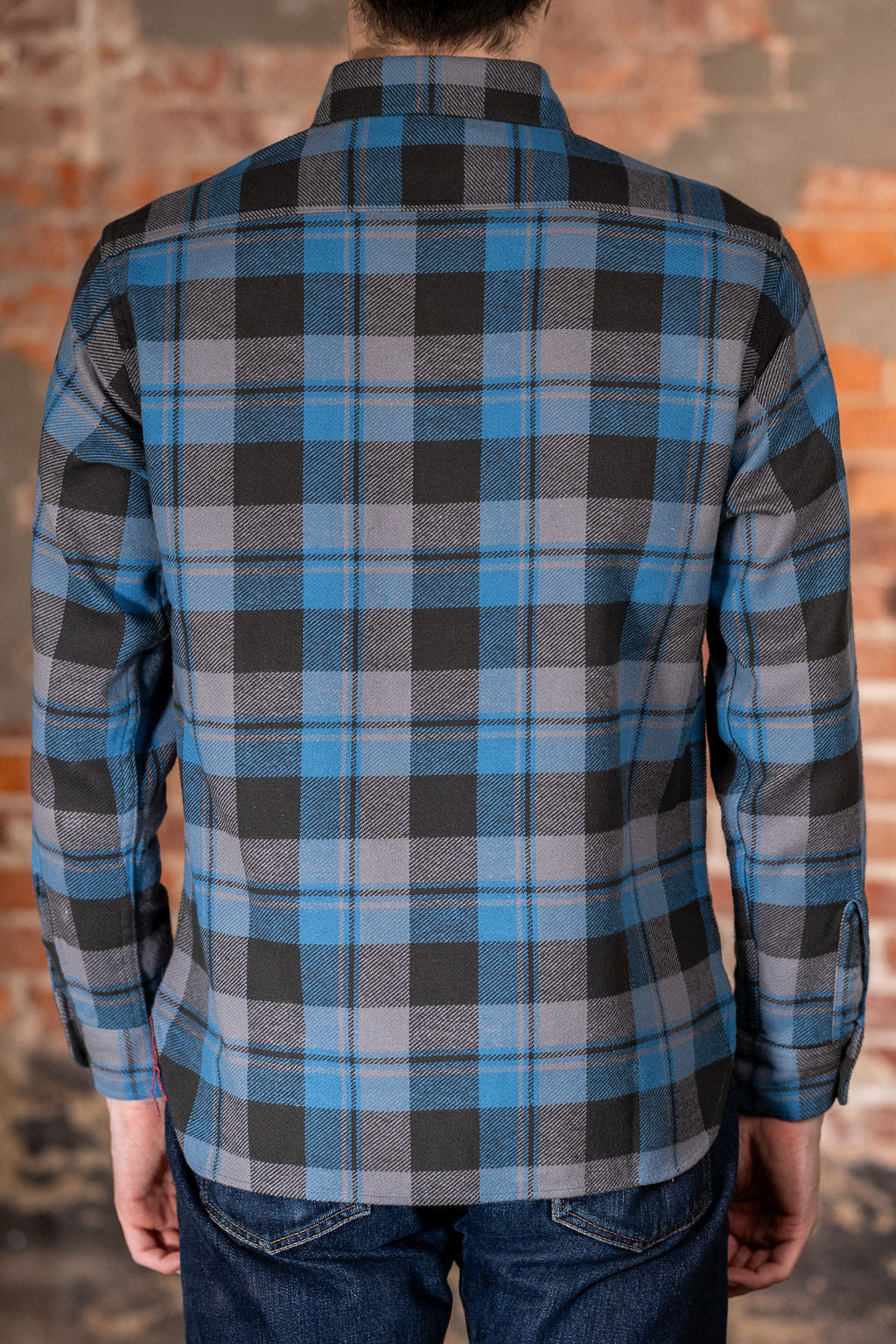 Sugar Cane Lot No. SC29558 Twill Check Work Shirt - Blue