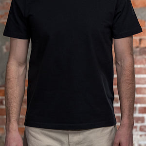 Hansen Garments Julian Crew Neck T-Shirt - Black on model front