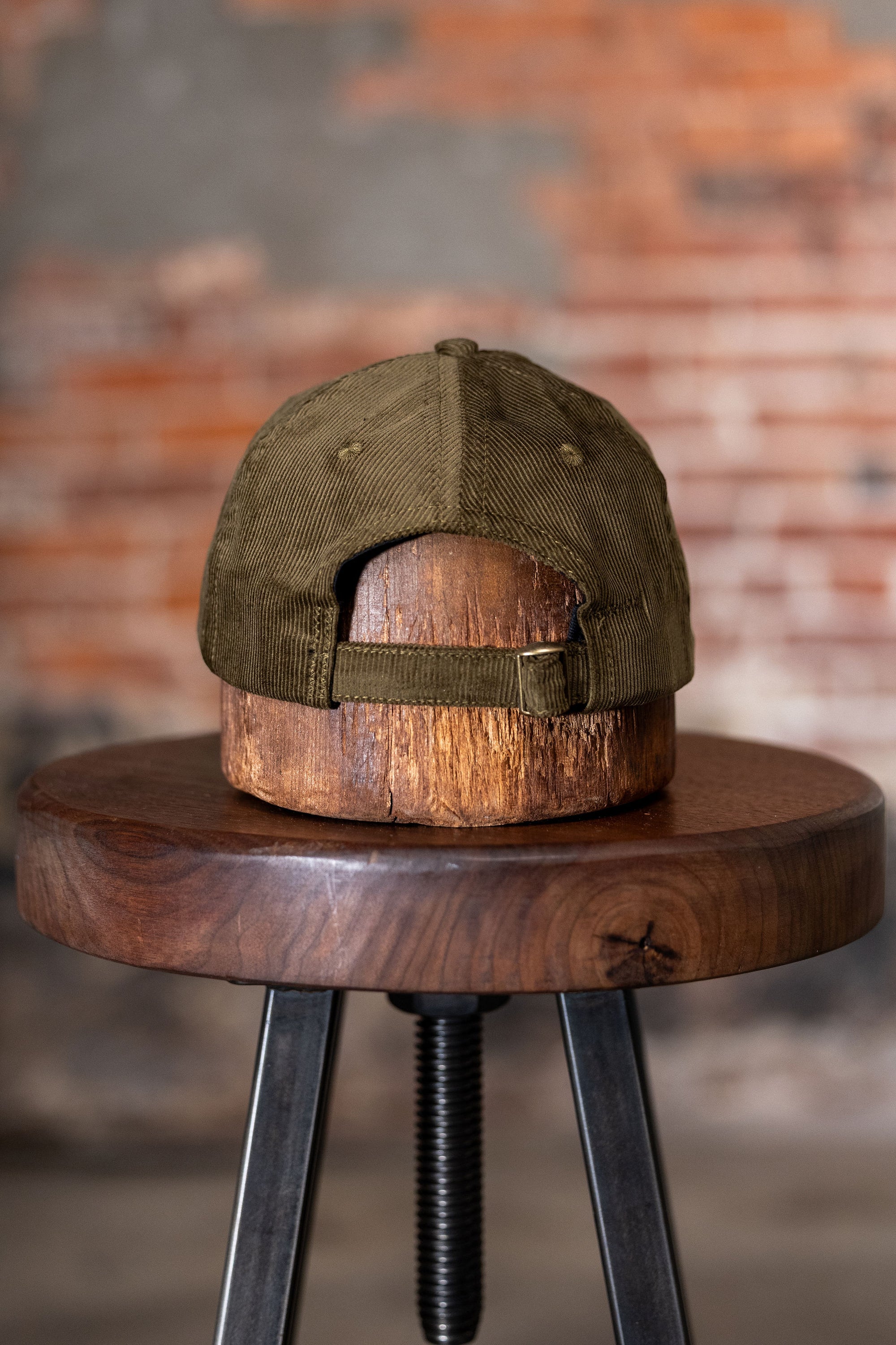 Dehen 1920 Baseball Hat - Olive Drab Corduroy. back profile