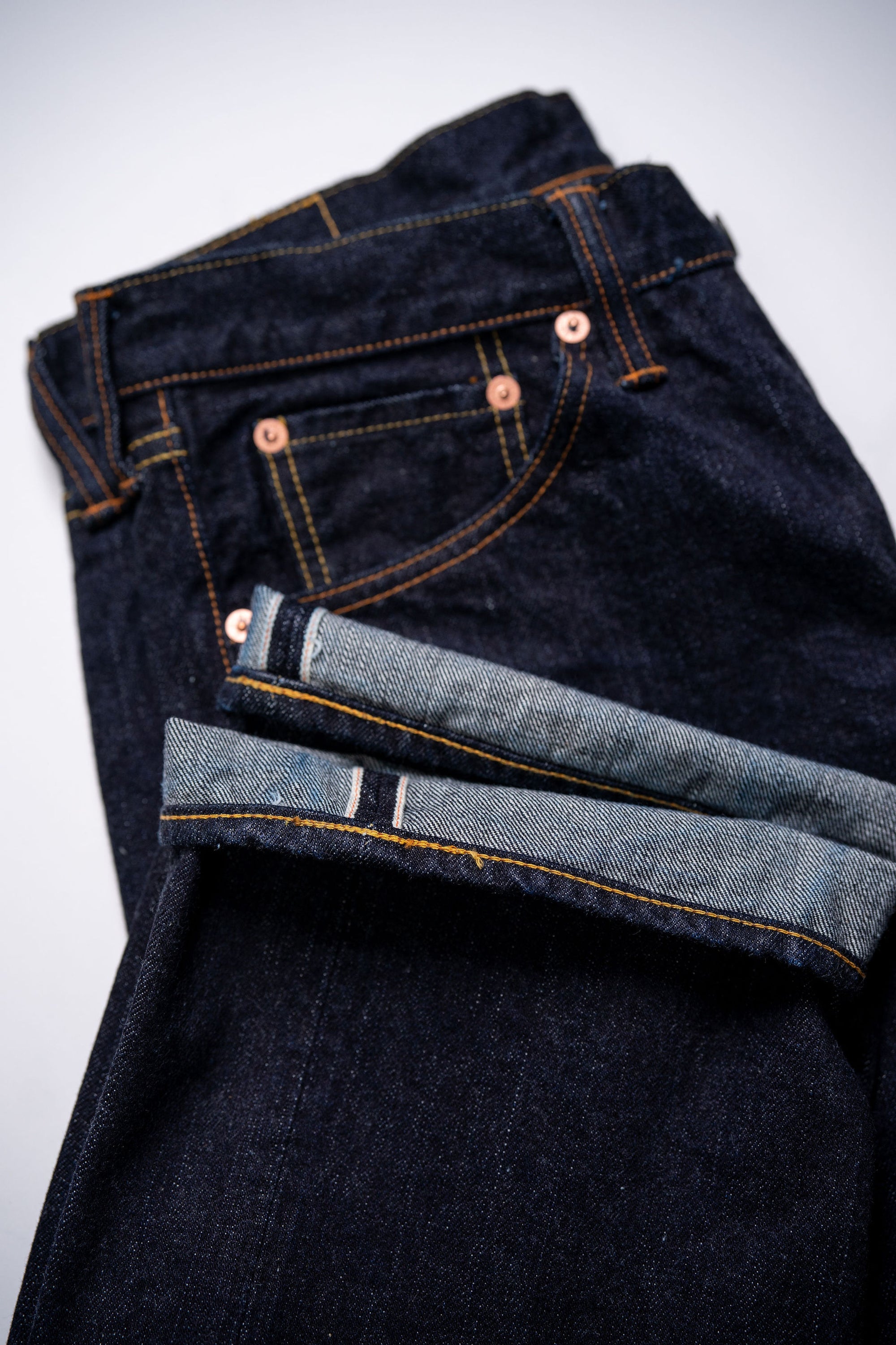 The Flat Head FN-3004 Straight Tapered - 14.5oz Selvedge Denim (One Washed)