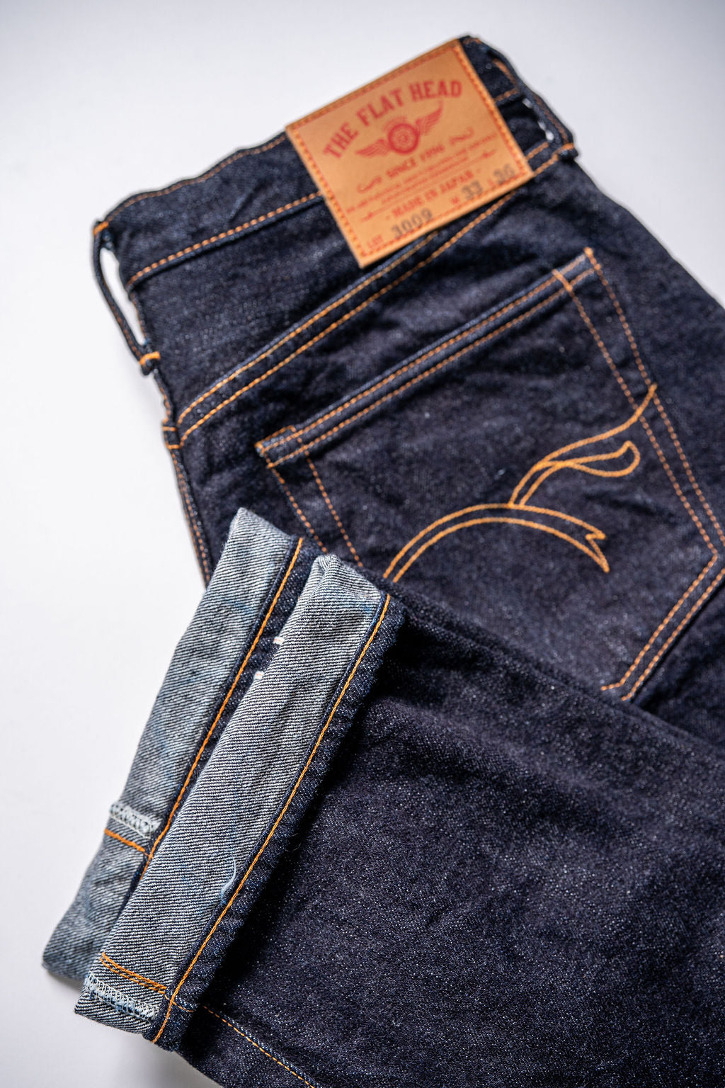 The Flat Head FN-3009 Slim Straight - 14.5oz Selvedge Denim (One Washed)