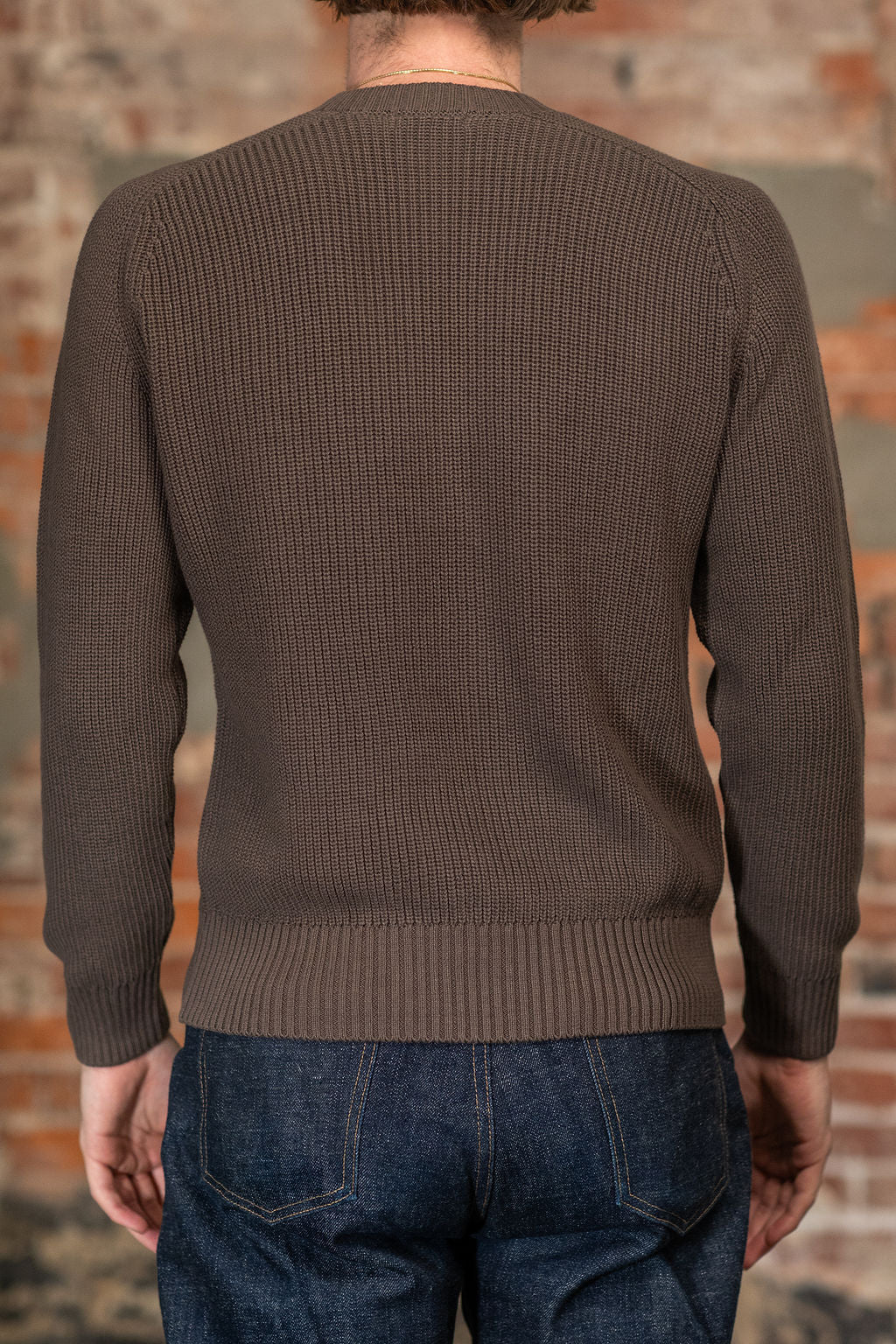 3sixteen Cotton Crewneck Sweater - Earth
