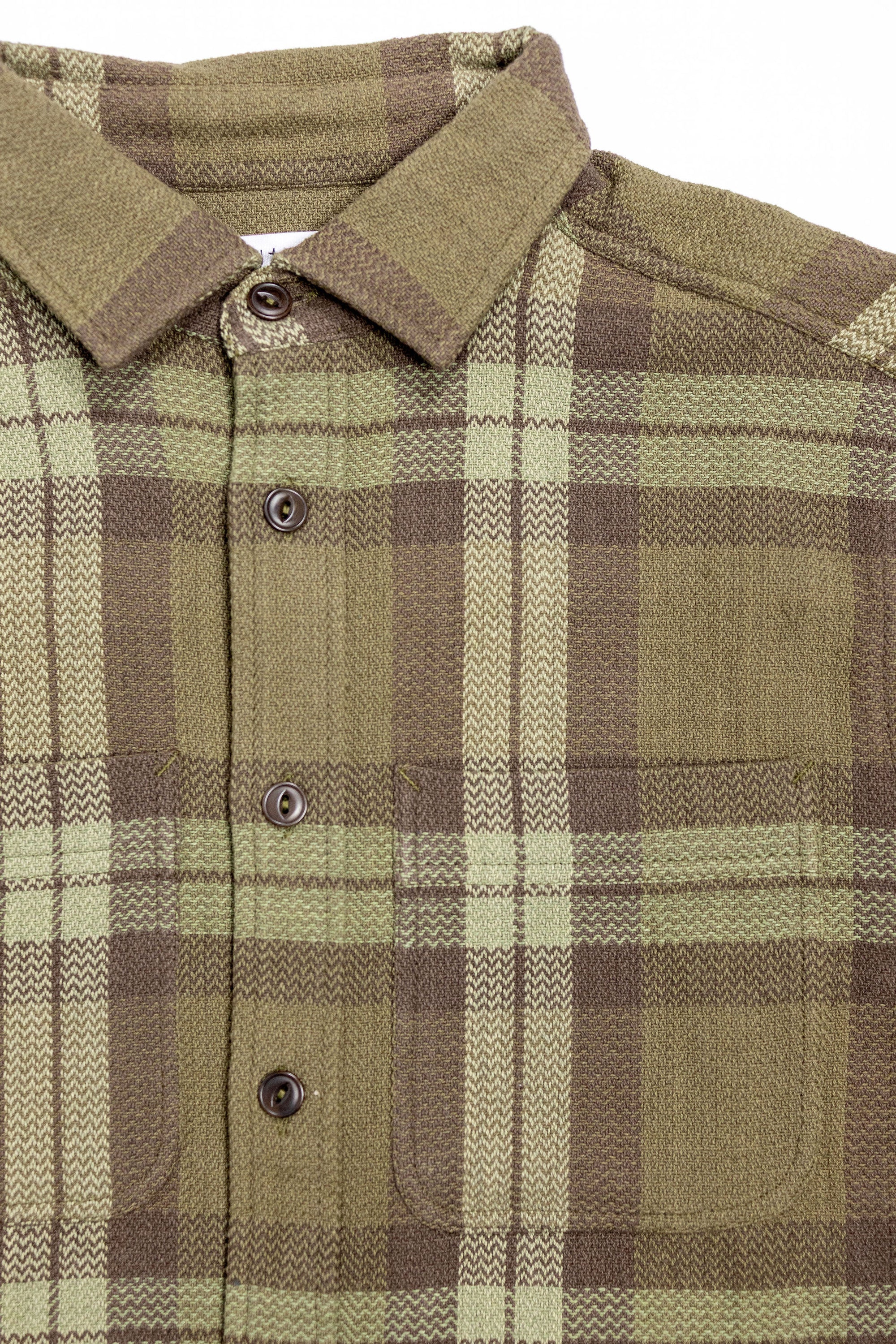 Indi + Ash Ames Workshirt - Forest Shadow Handwoven Plaid