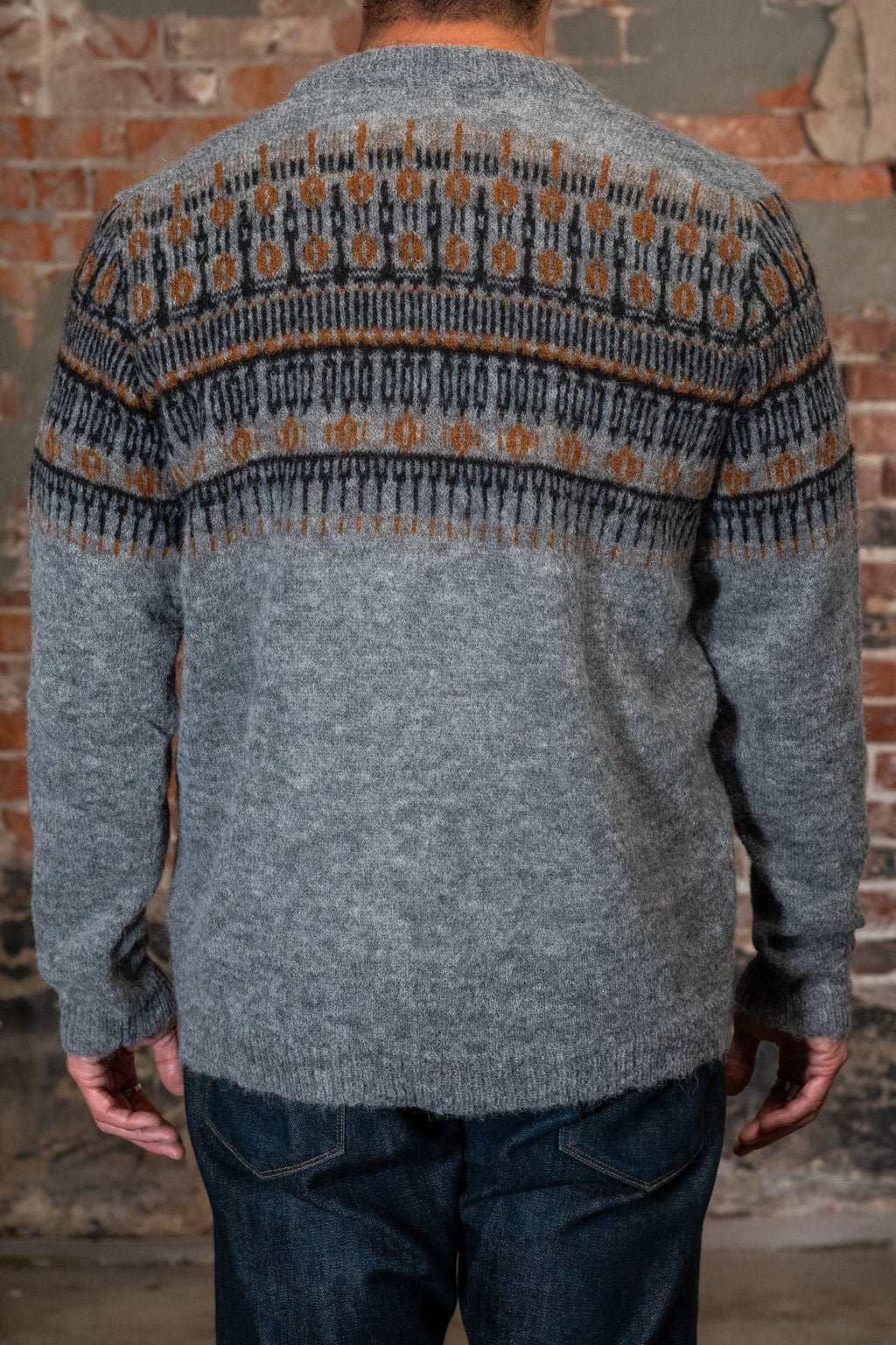 Hansen Garments Eske Jacquard Design Sweater - Nordic Grey