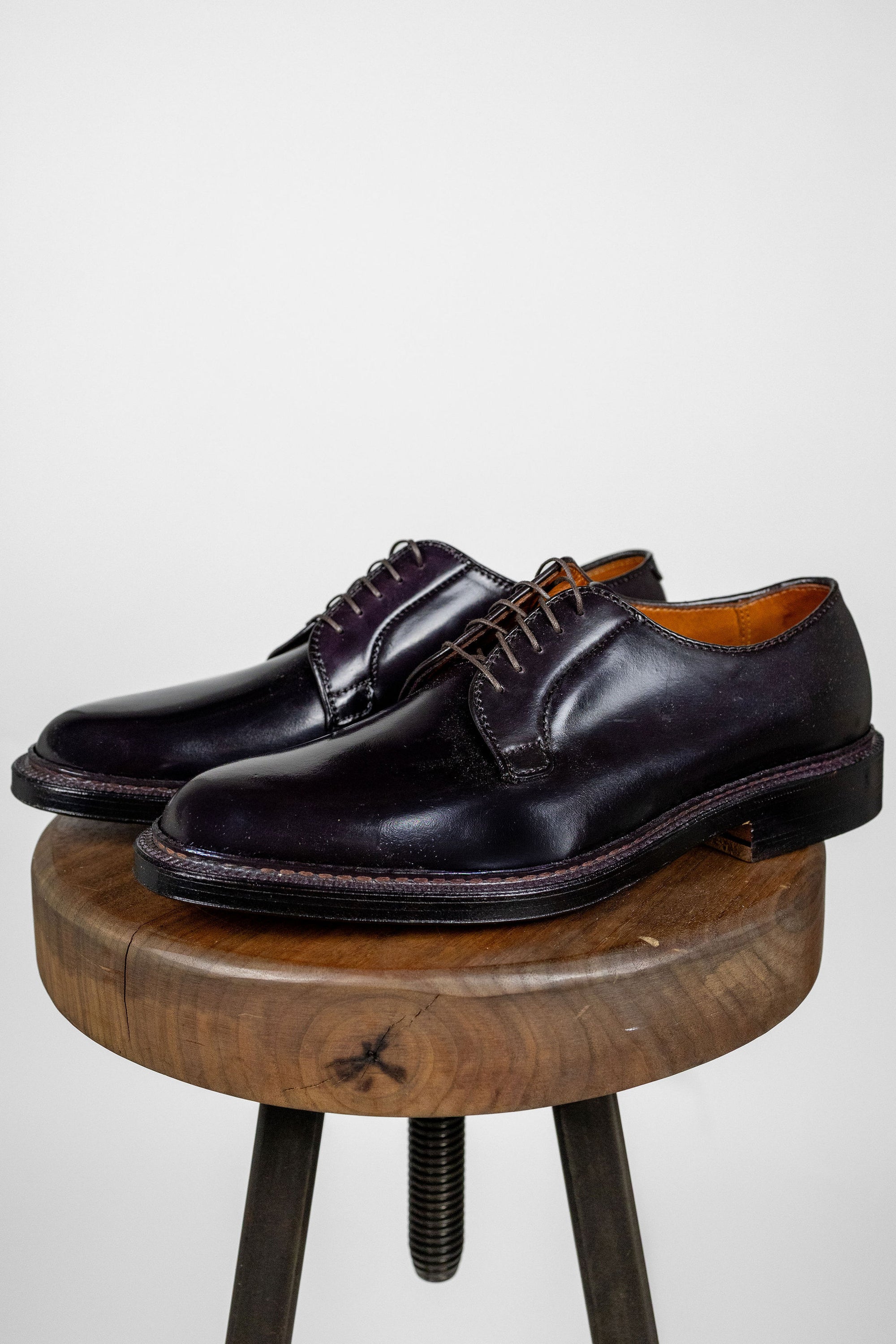 Alden 990 Plain Toe Blucher - Color 8 Shell Cordovan