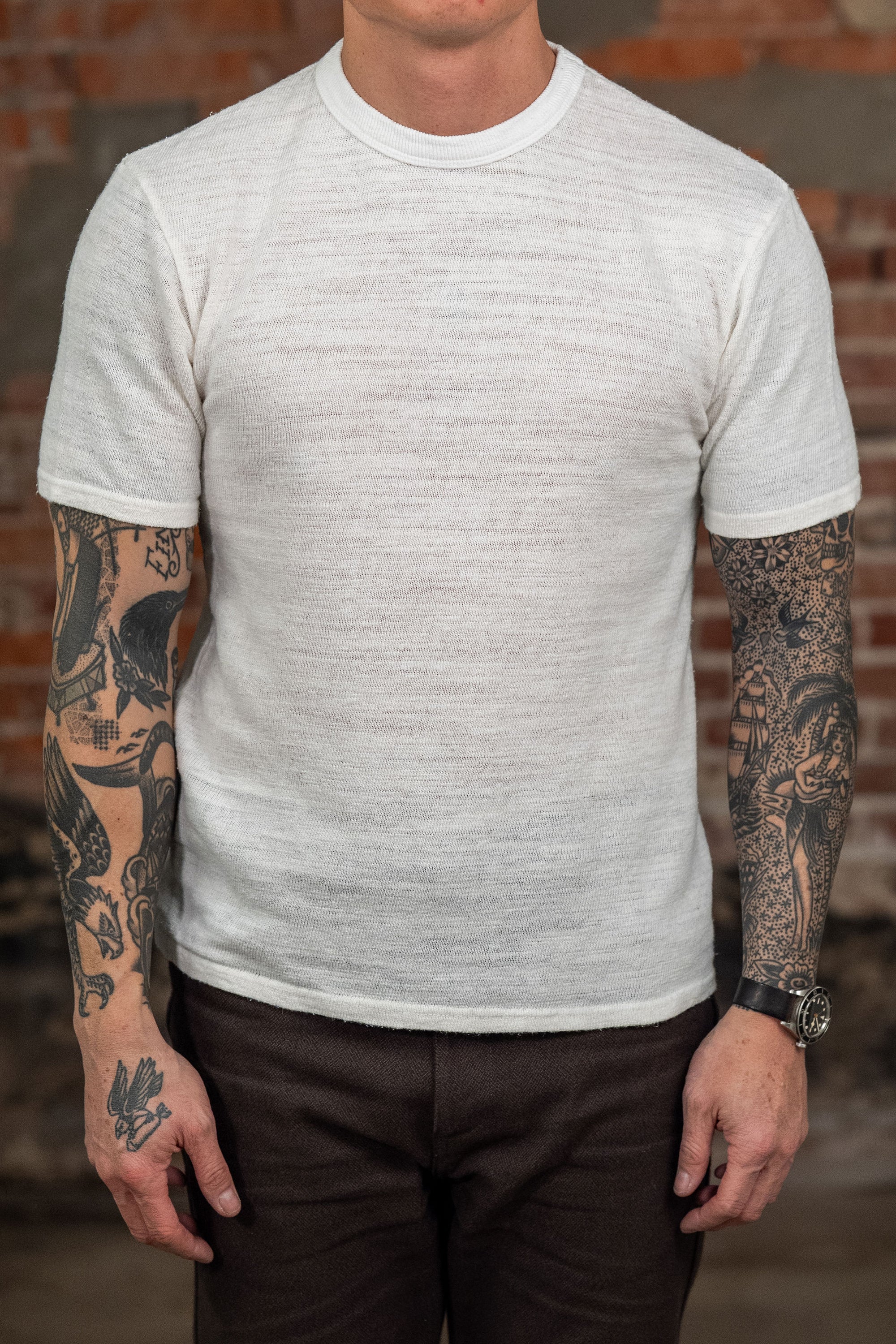 UES Linen Short Sleeve Tee - White
