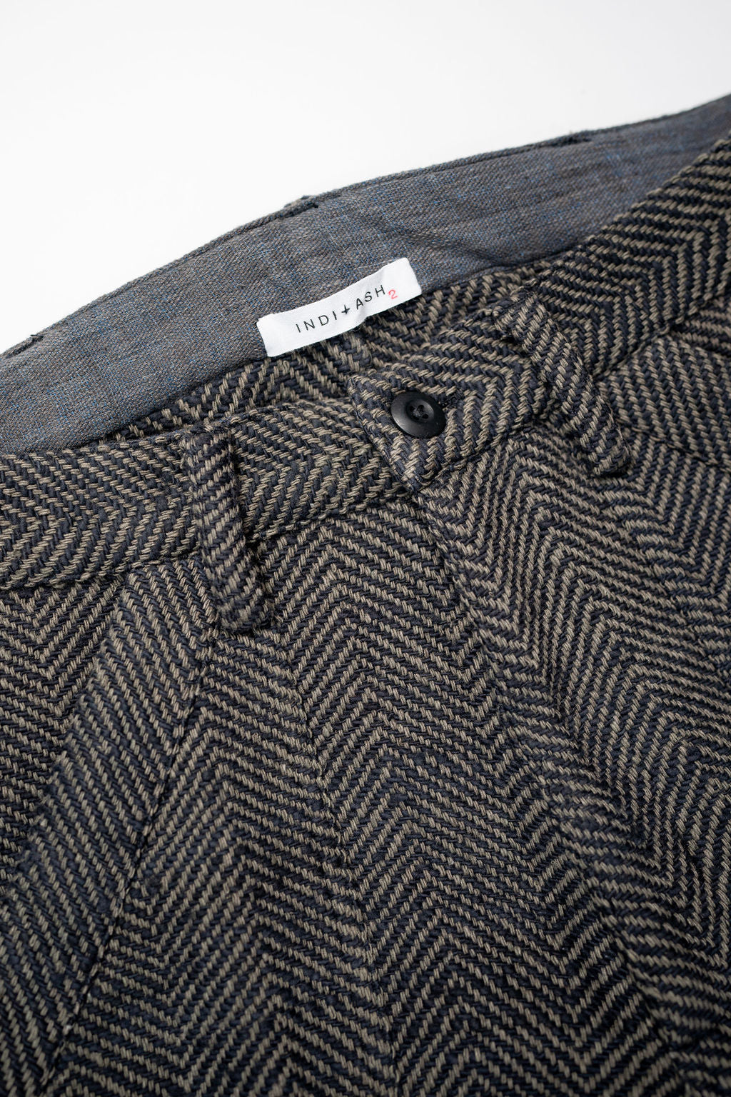 Indi + Ash Issac Pant - Iron/Charcoal Handspun Herringbone