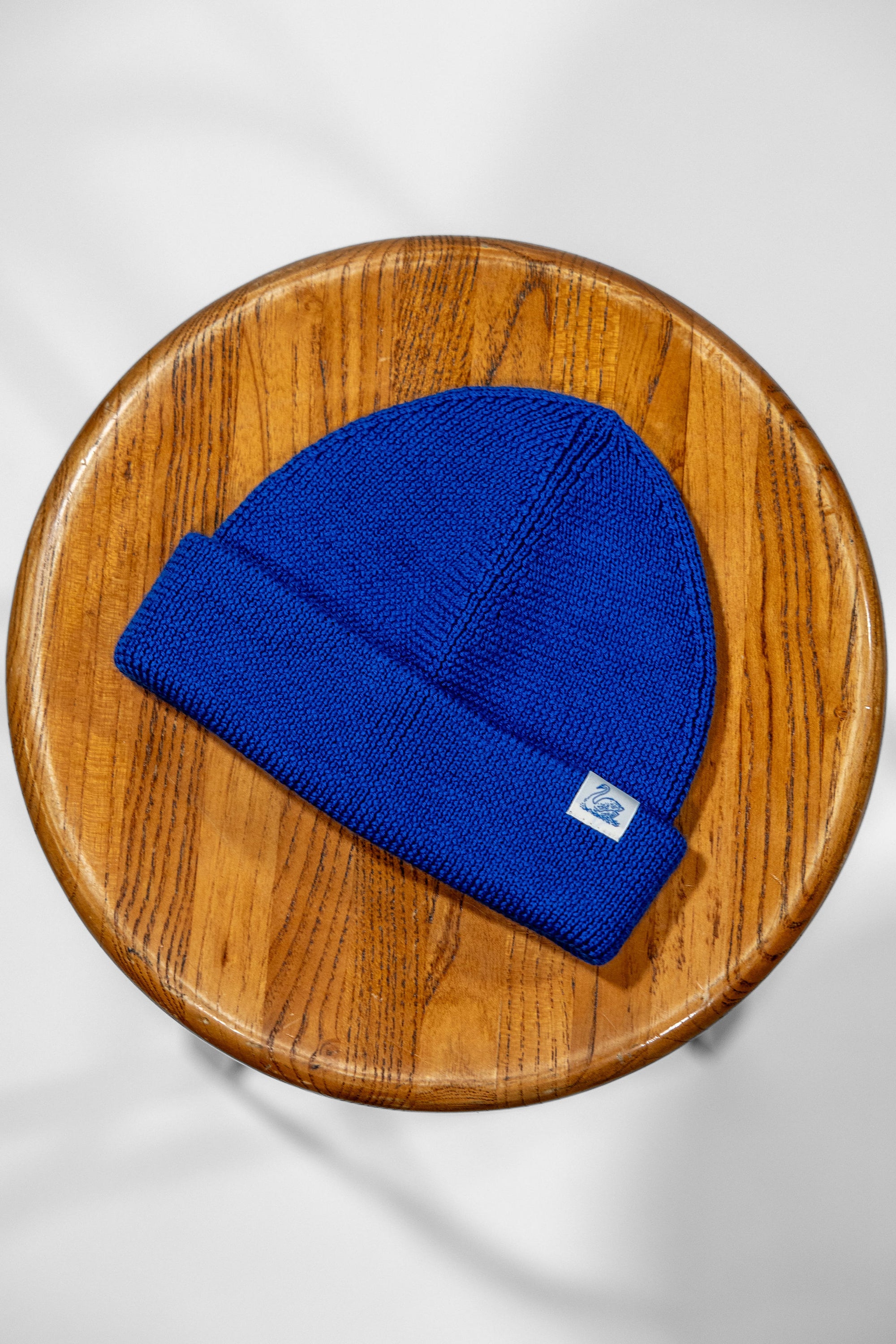 Merz b Schwanen MWBN05 Merino Wool Ribbed Watch Cap - Swan Blue