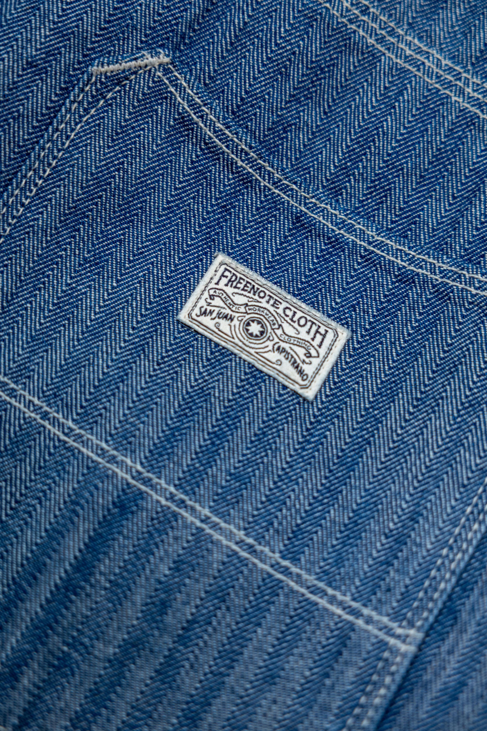 Freenote Coth Ortega Pant - 13oz Blue Herringbone