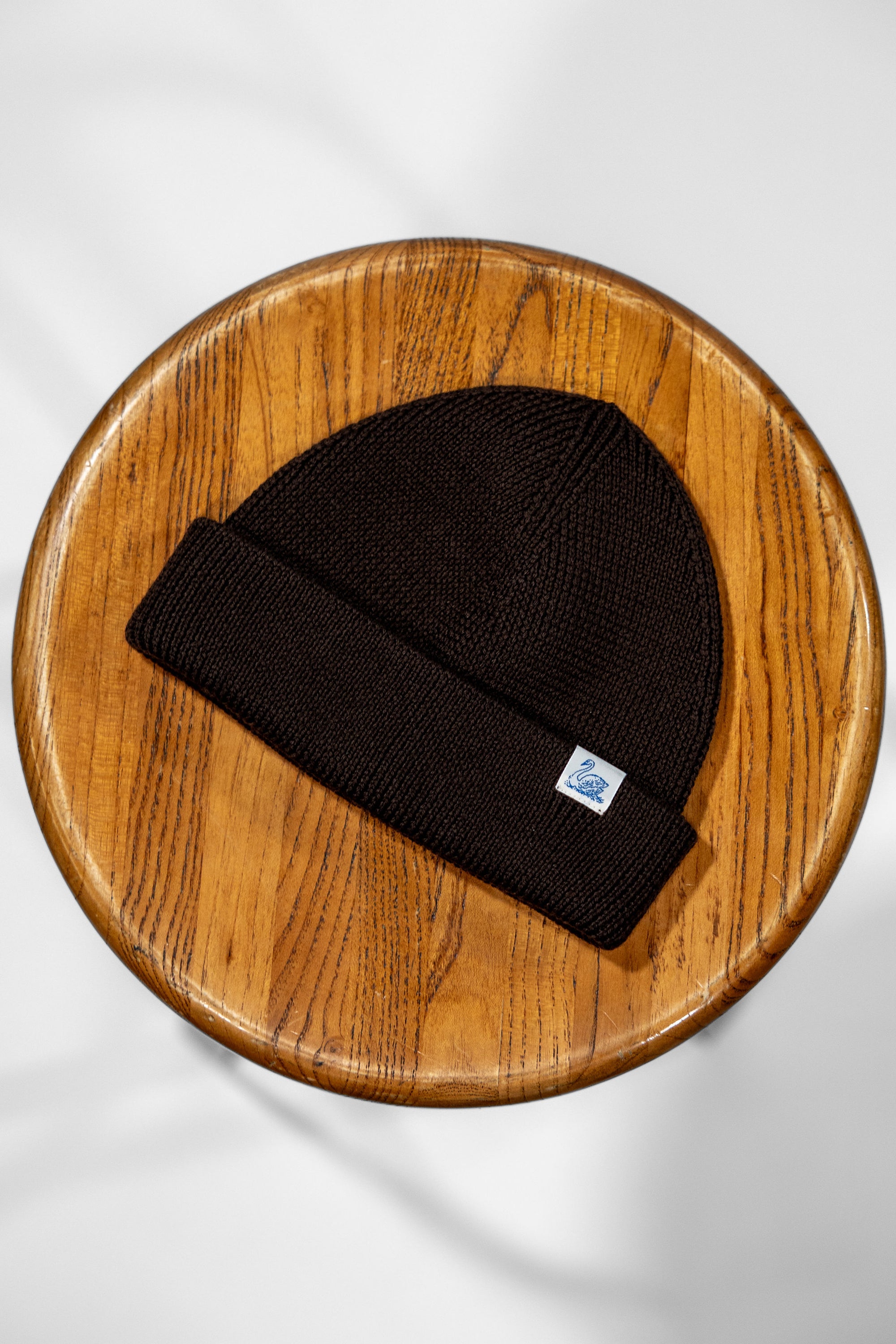Merz b Schwanen MWBN05 Merino Wool Ribbed Watch Cap - Coffee