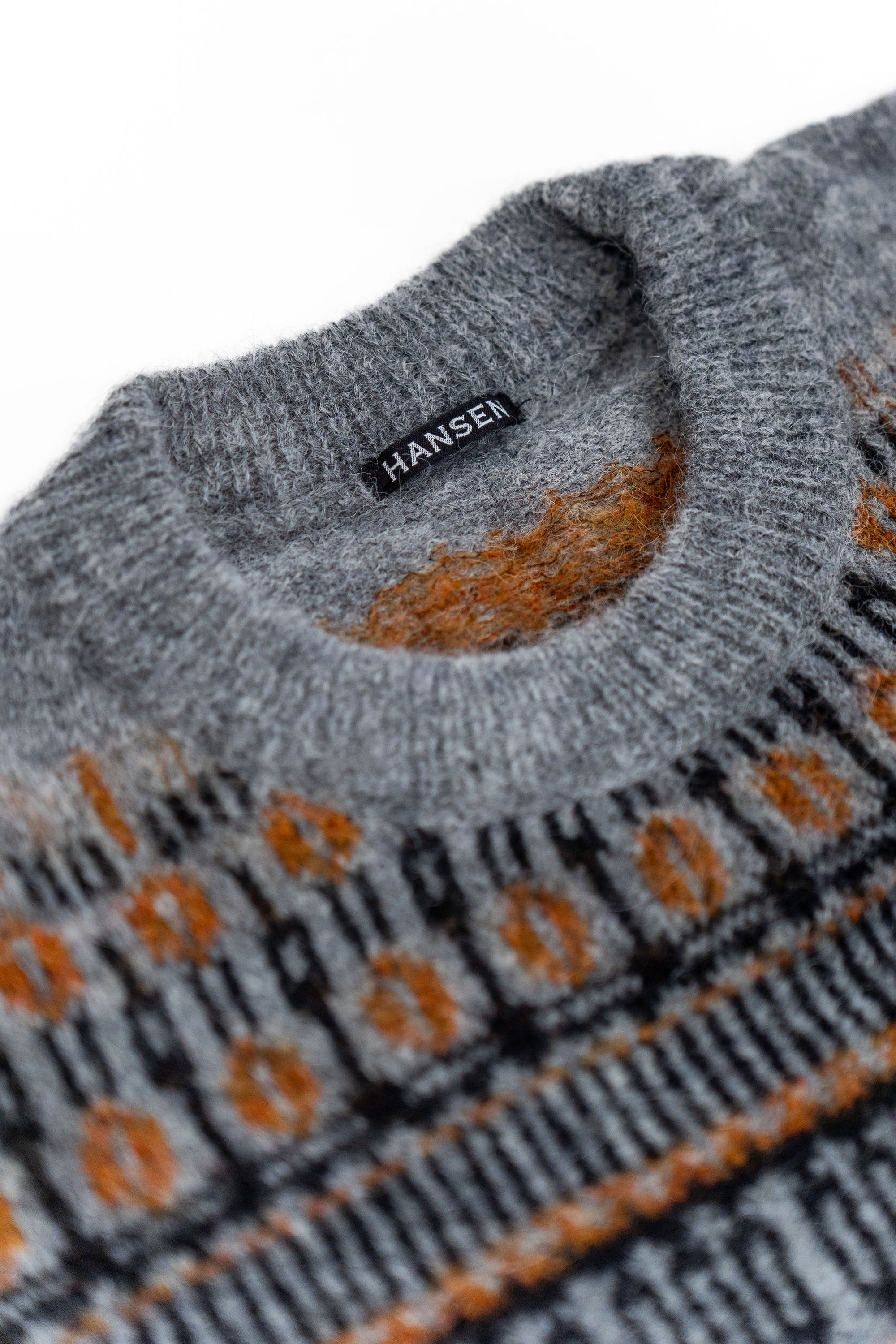 Hansen Garments Eske Jacquard Design Sweater - Nordic Grey