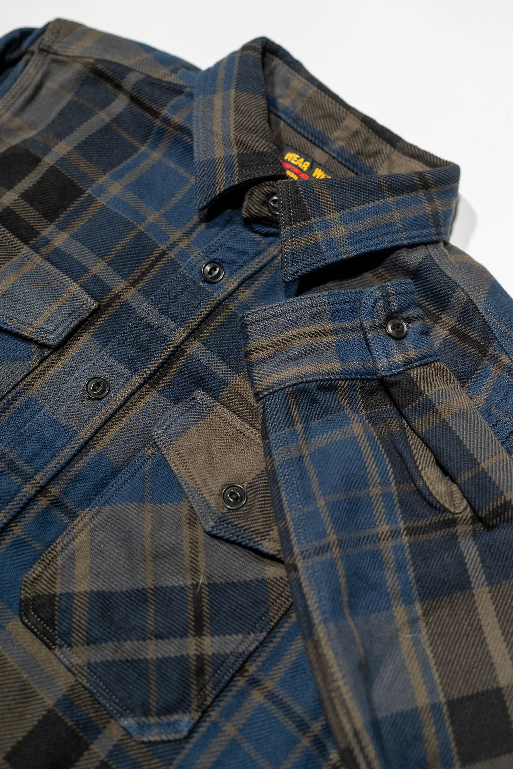 UES 502551 Extra Heavy Flannel Shirts - Navy