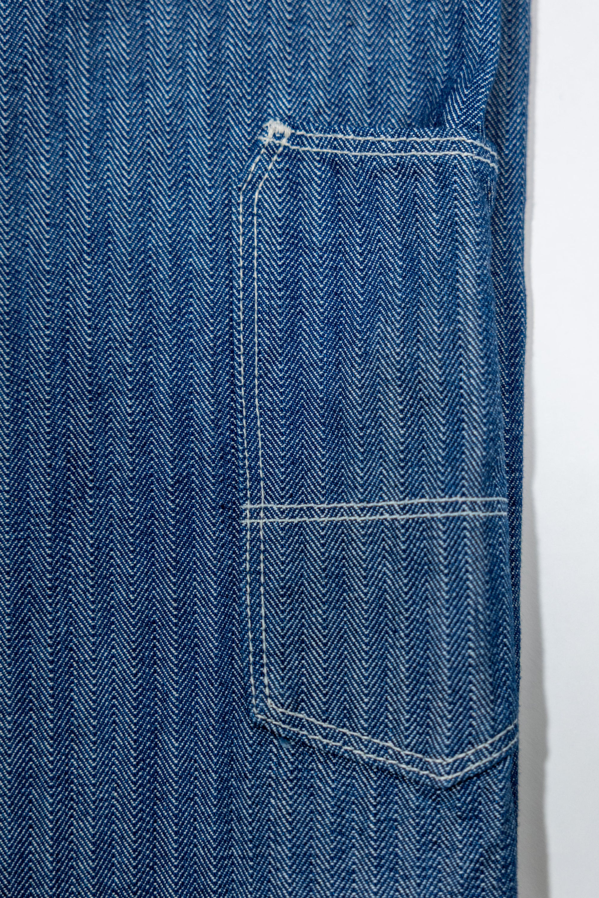 Freenote Coth Ortega Pant - 13oz Blue Herringbone