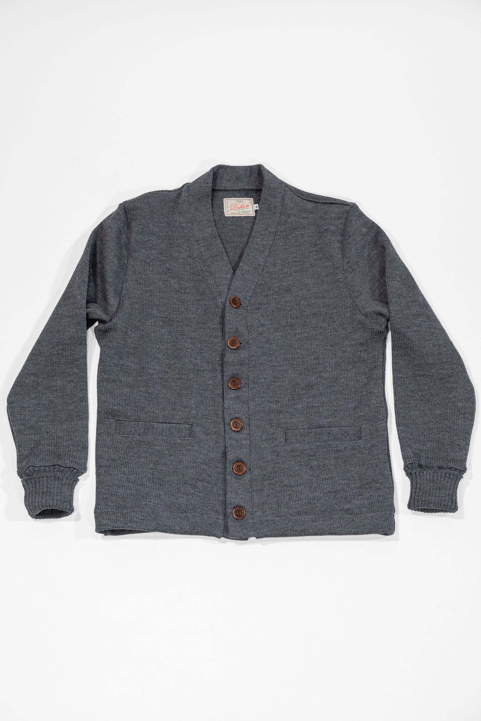 Dehen 1920 Classic Cardigan - Charcoal