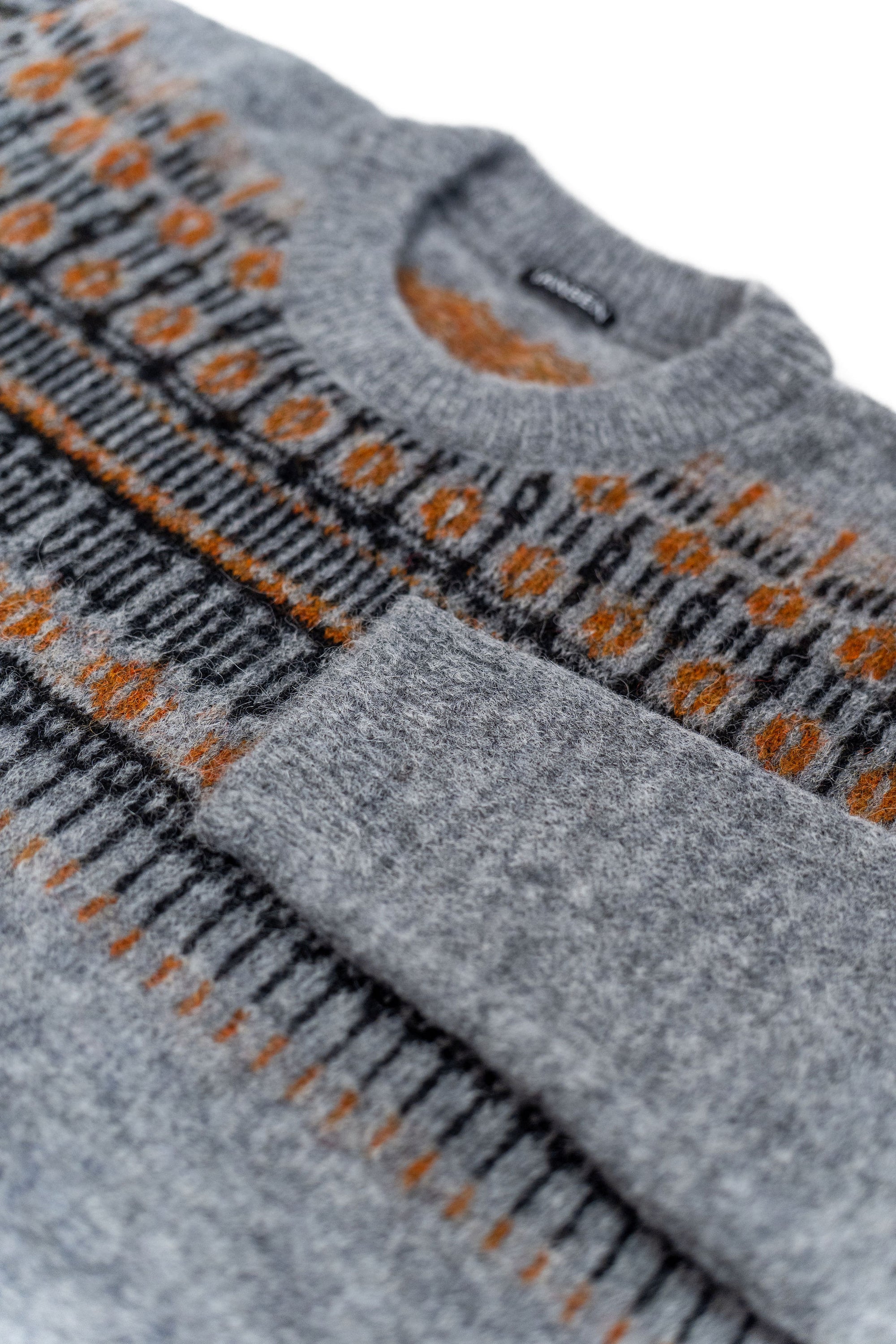 Hansen Garments Eske Jacquard Design Sweater - Nordic Grey